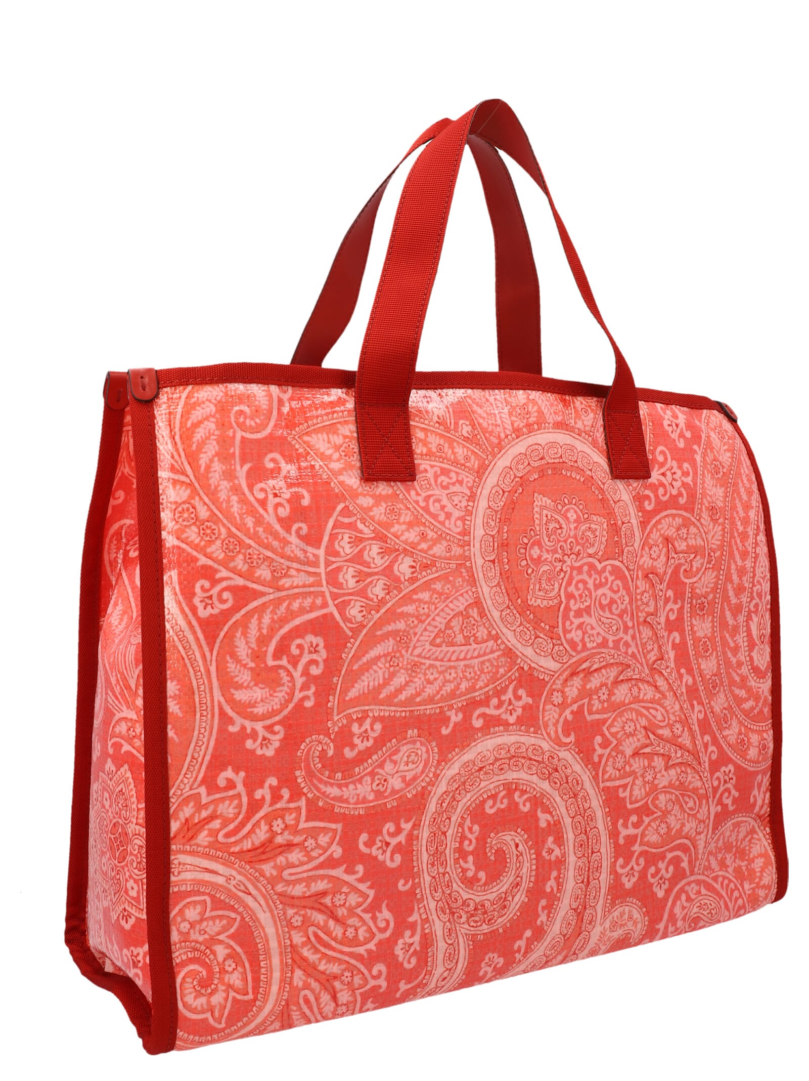 Shop Etro Globtter Shopping Bag In Orange