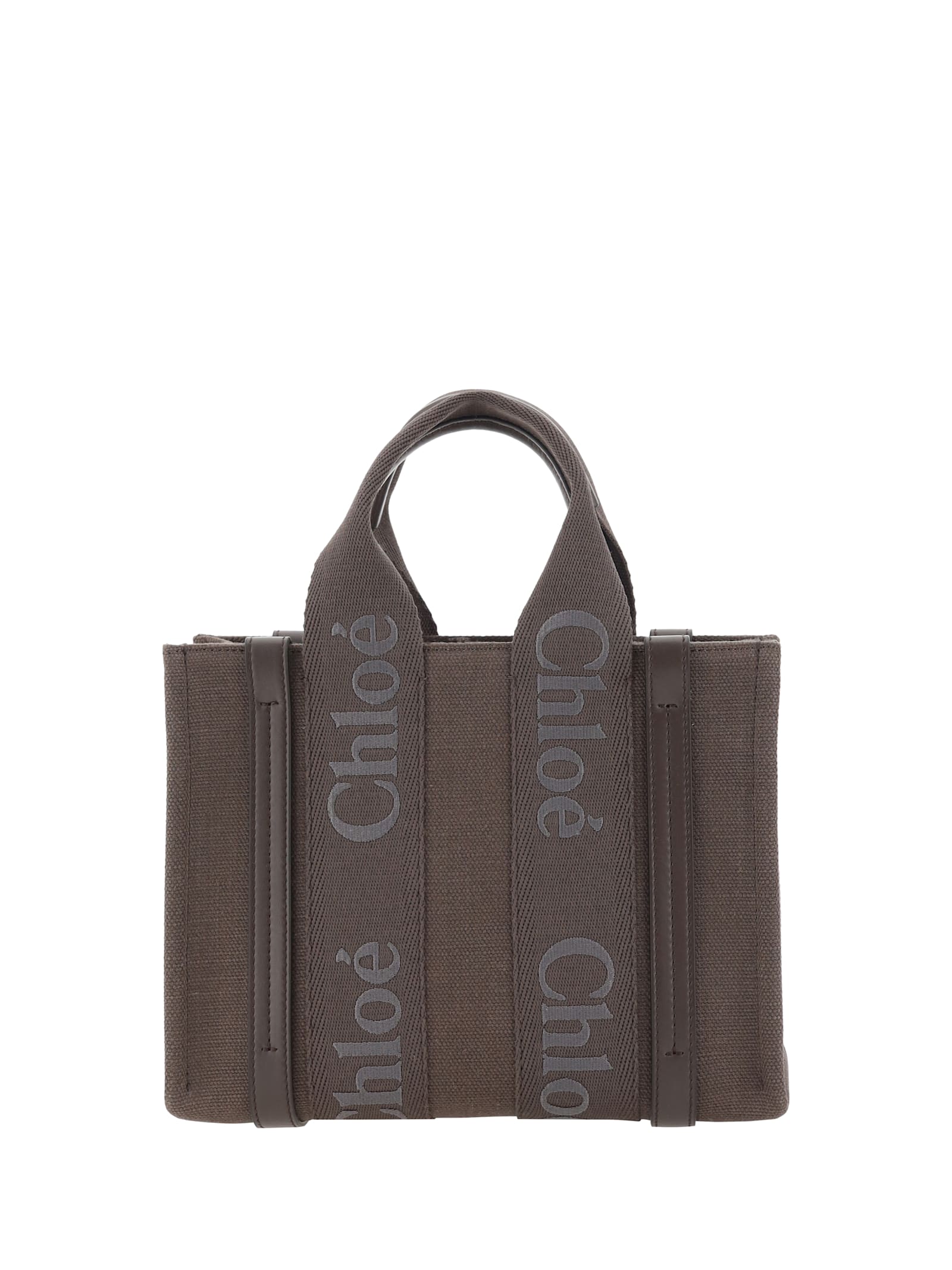 Shop Chloé Woody Handbag In Kohl Brown