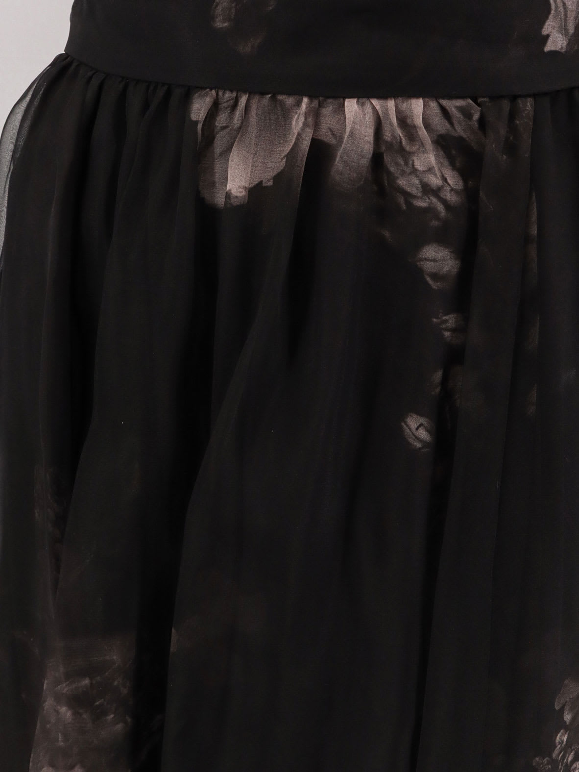 Zimmermann Hypnotic Floral Silk Organza Maxi Skirt In Black