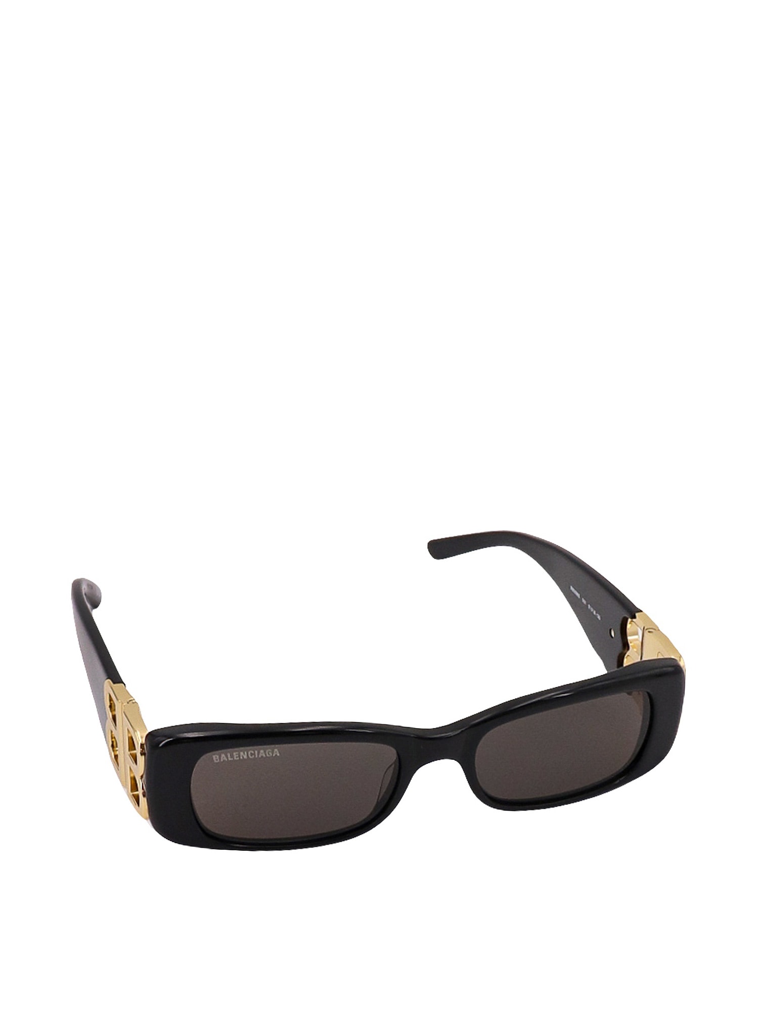 Shop Balenciaga Dynasty Rectangle Sunglasses In Black