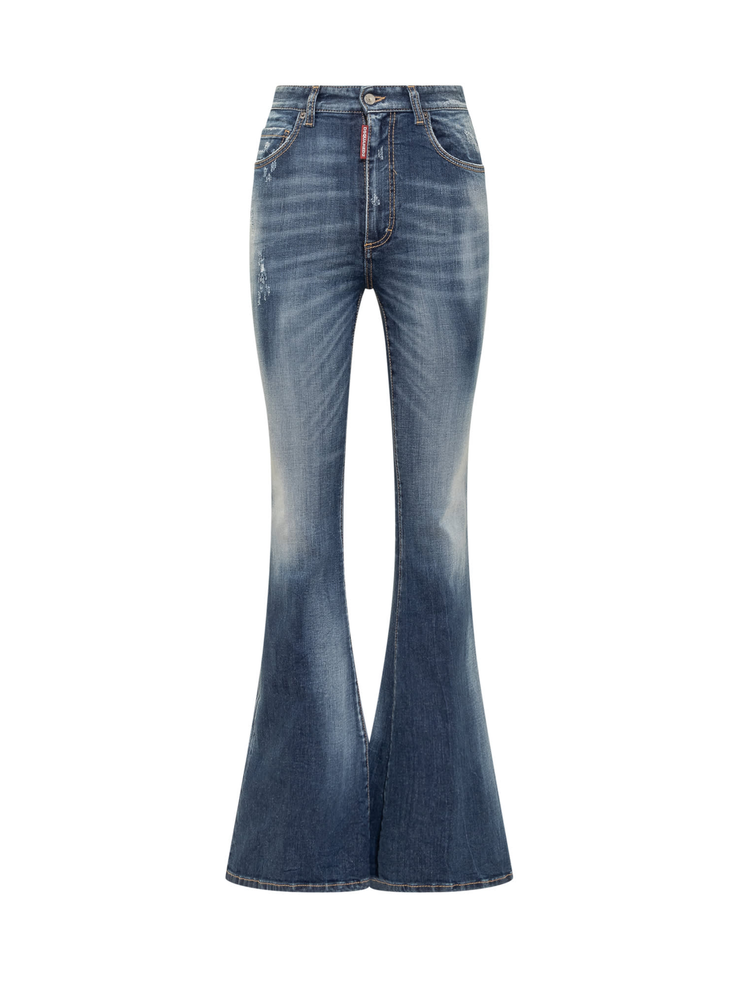 Dsquared2 Flared Jeans In Navy Blue