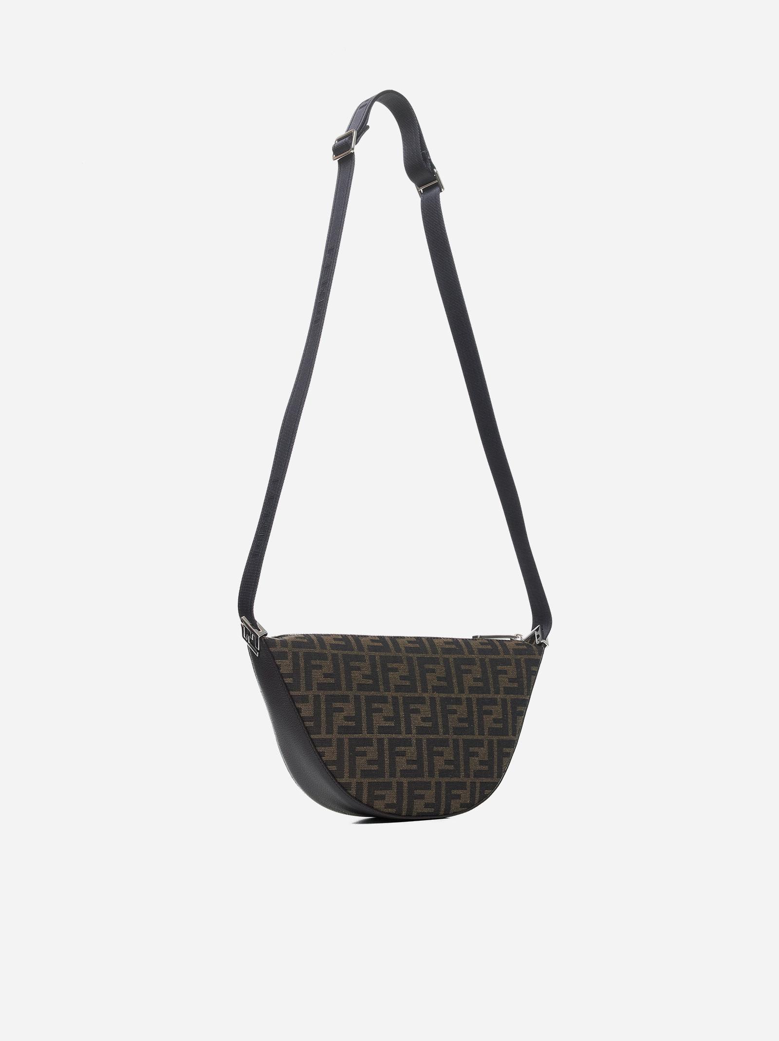 Shop Fendi Melon Ff Jacquard Small Bag In Marrone