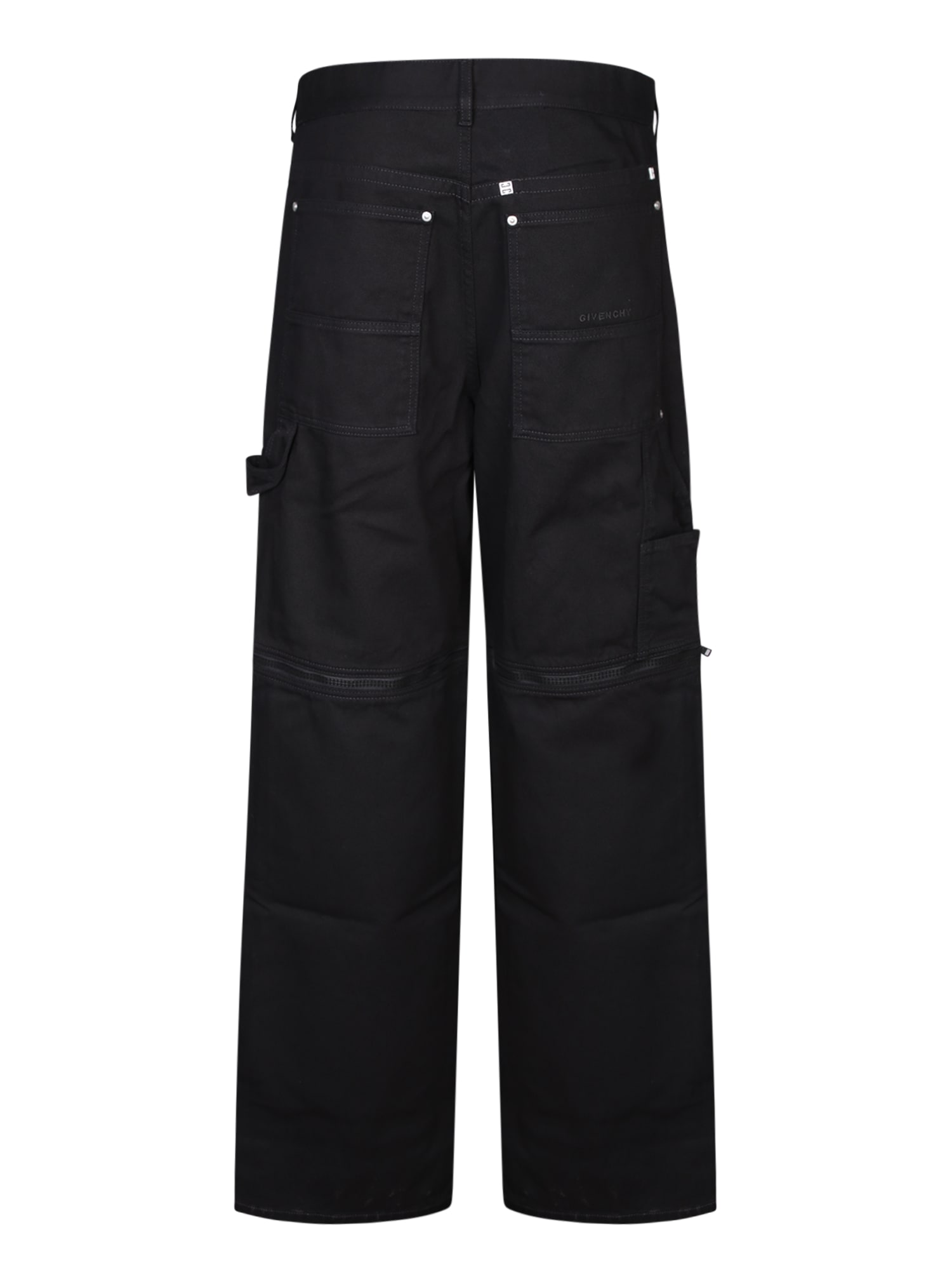 Shop Givenchy Carpenter Black Trousers