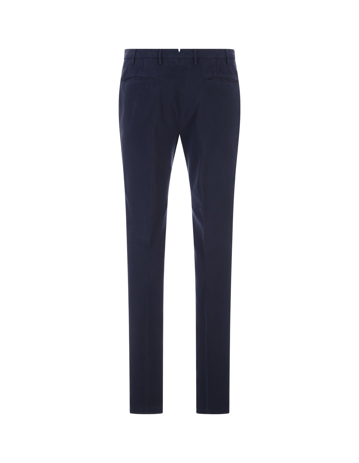 Shop Incotex Red Slim Fit Trousers In Blue Certified Doeskin