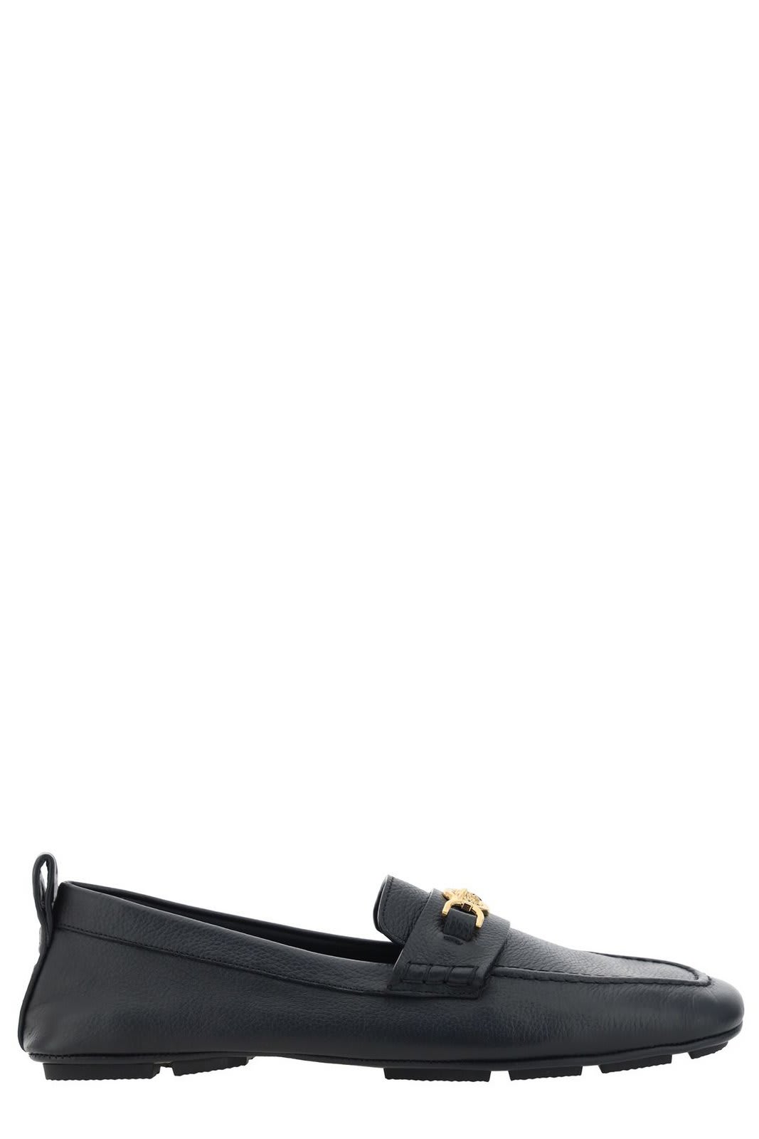 Shop Versace Villa Slip-on Loafers In Nero