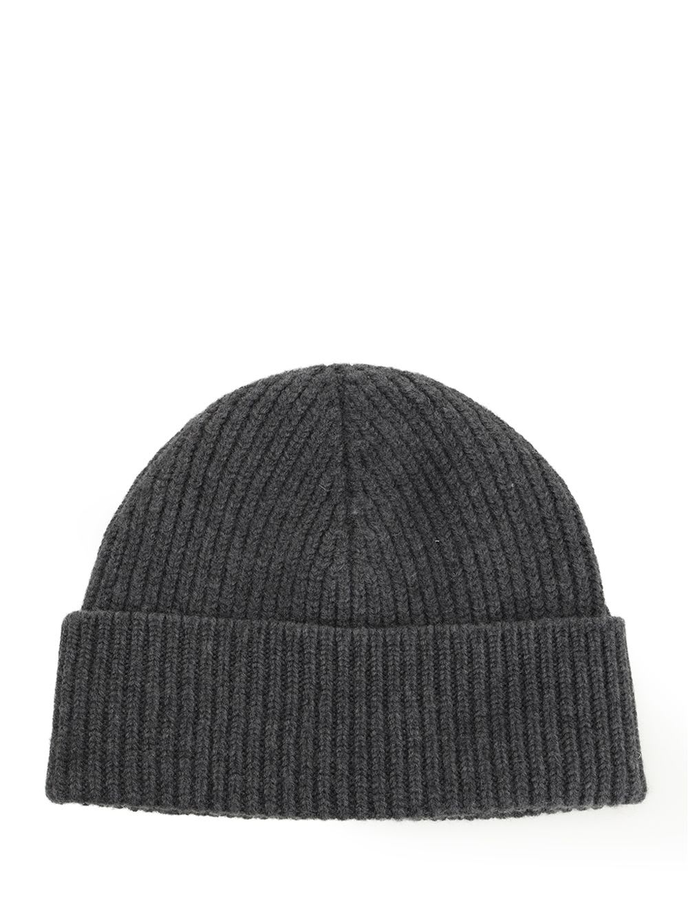 Ami Alexandre Mattiussi Ribbed Heart-logo Beanie Hat In Gray