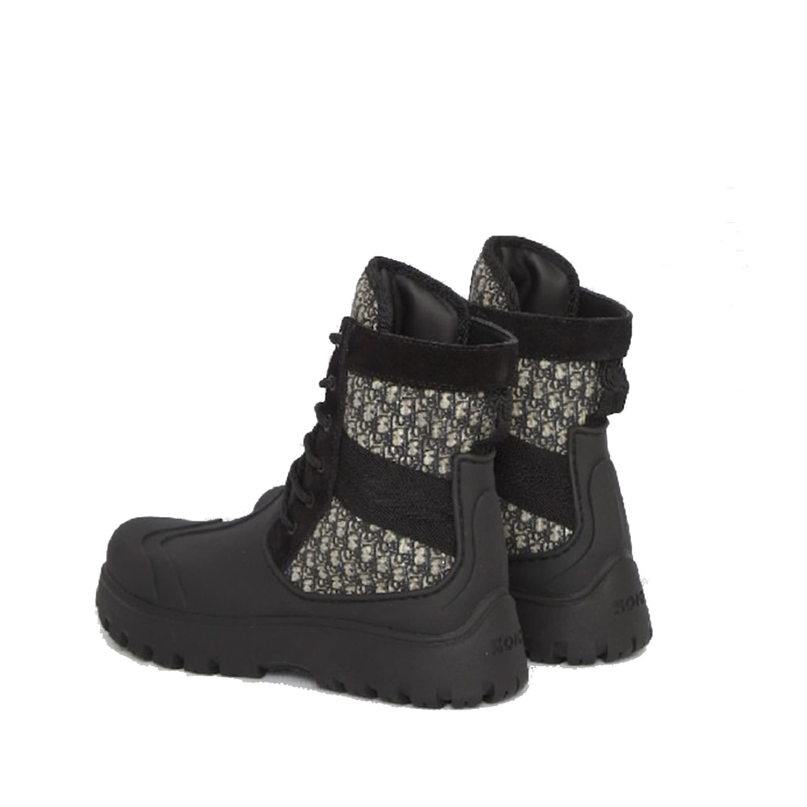 Shop Dior Garden Oblique Boots In Black