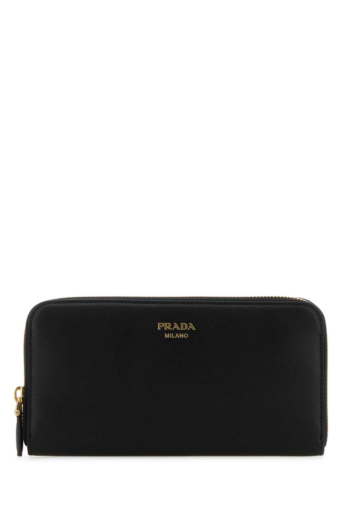 Shop Prada Black Leather Wallet In Nero