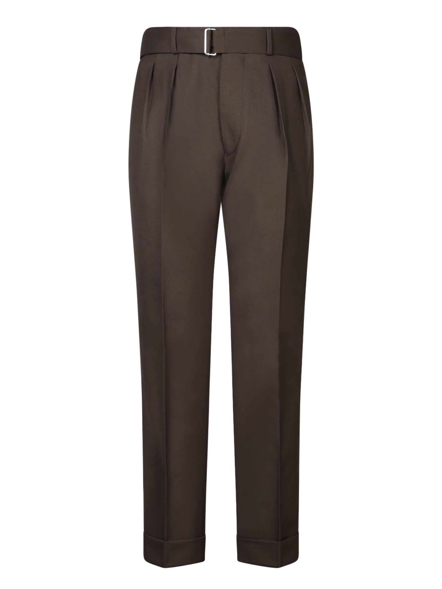 Shop Officine Generale Pierre Wool Brown Pants