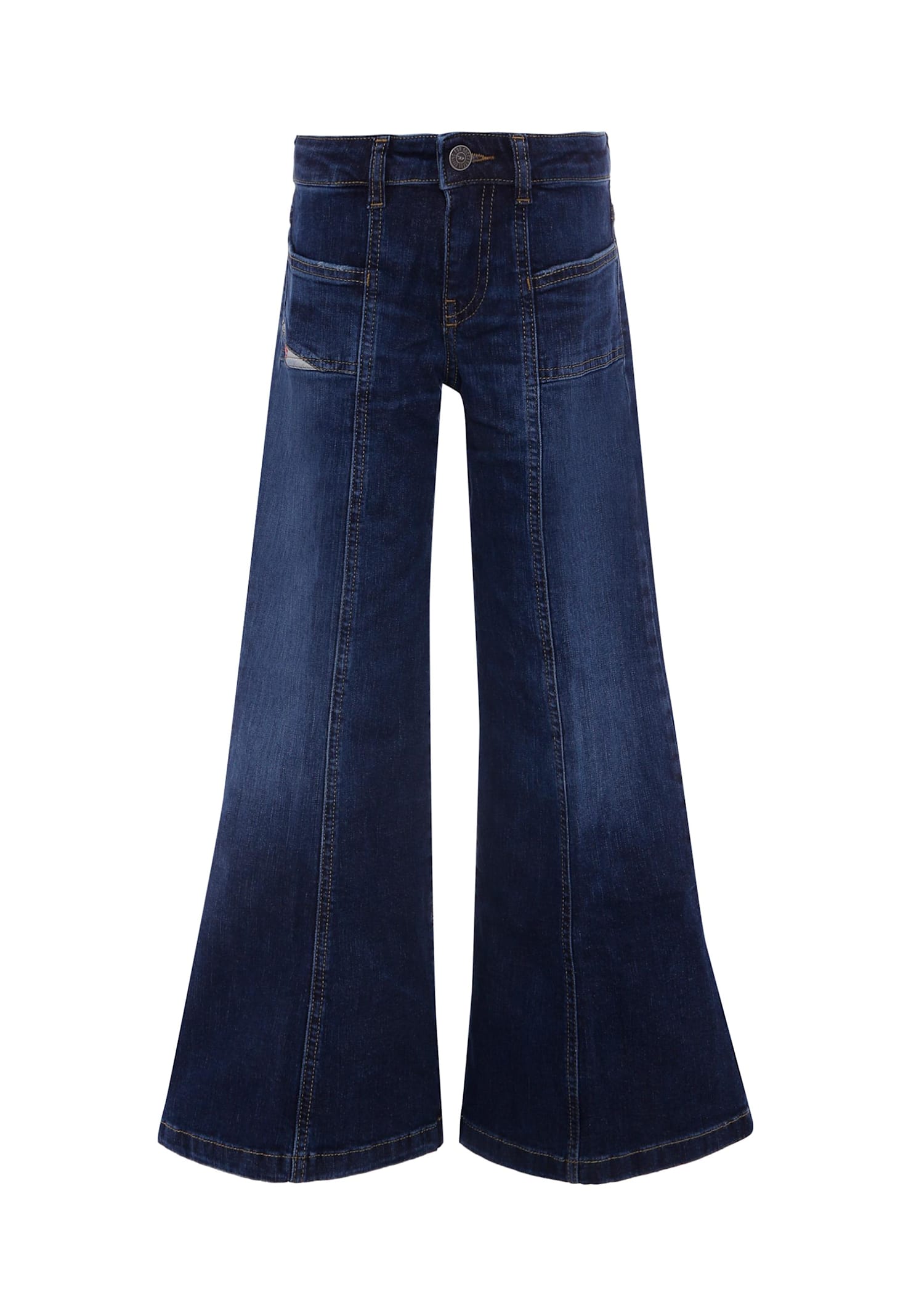 Diesel Jeans Flare Blu-nero Sfumato In Blue