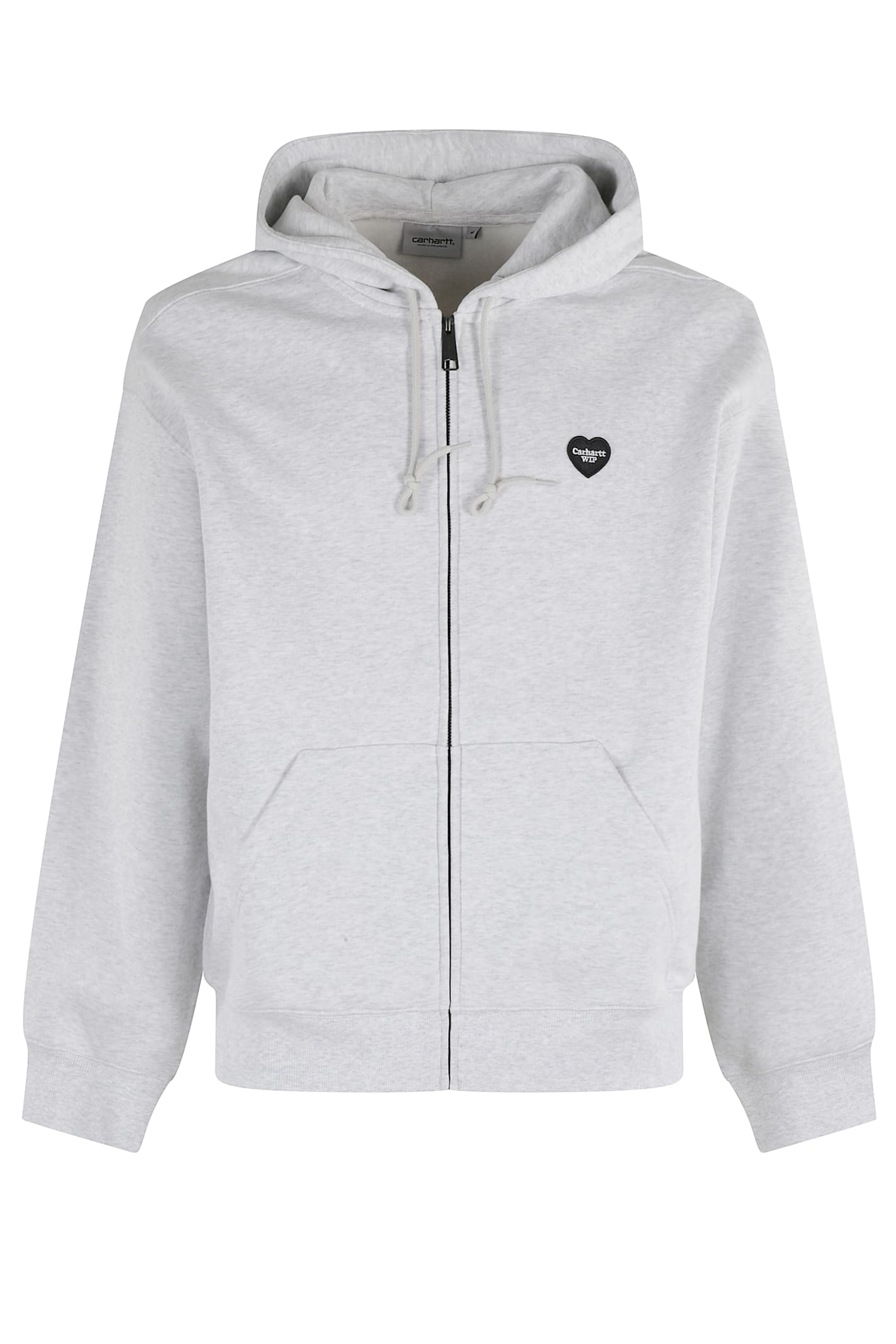 Carhartt Grey Hooded Heart Ii Hartt Zip-up Hoodie In Gray