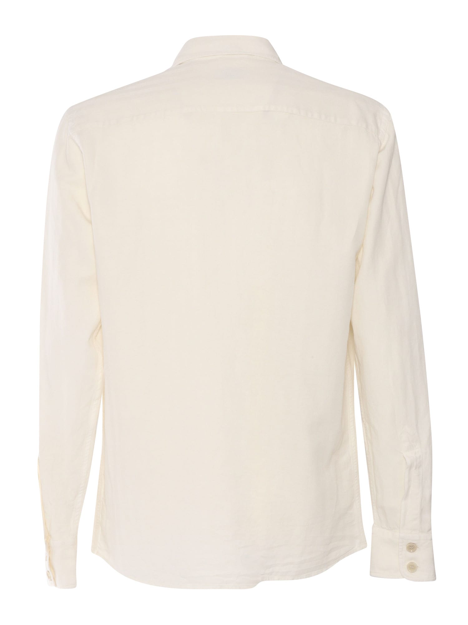Aspesi Relaxed Fit Button-up Shirt With Two Chest Pockets In Neutral