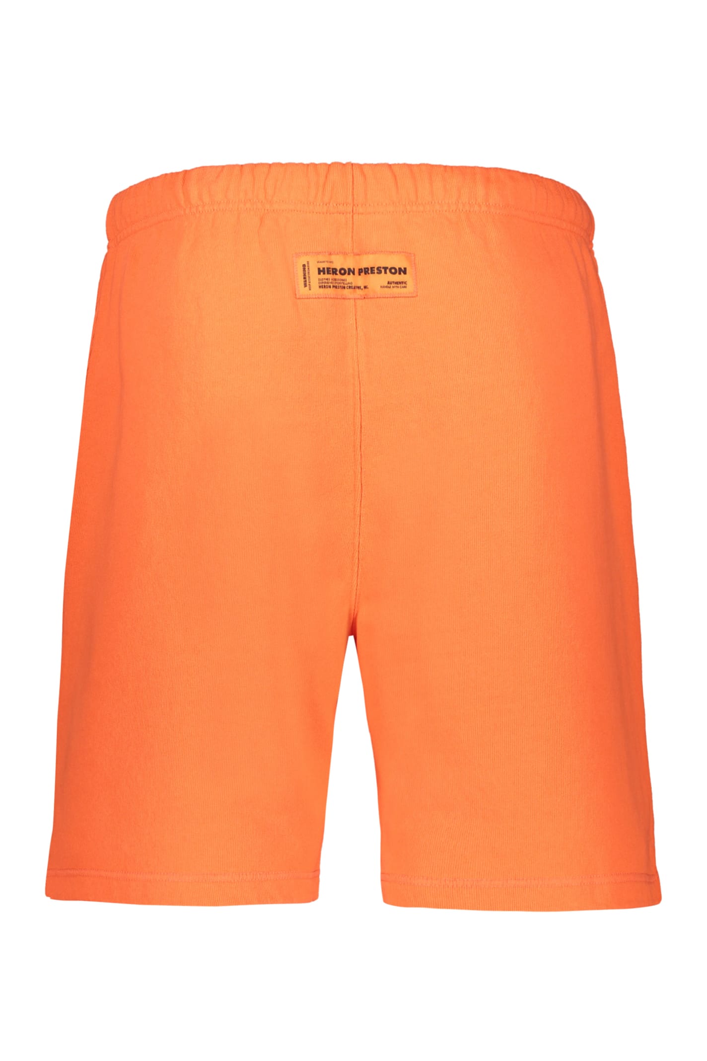 Shop Heron Preston Cotton Bermuda Shorts In Orange
