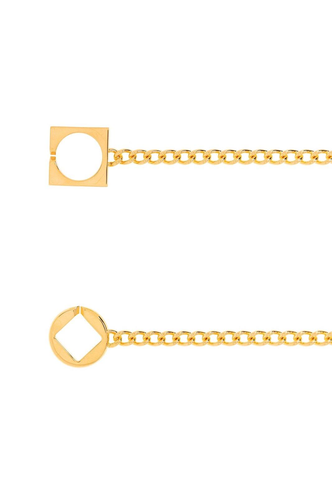 Jacquemus Circle And Square Choker In Golden