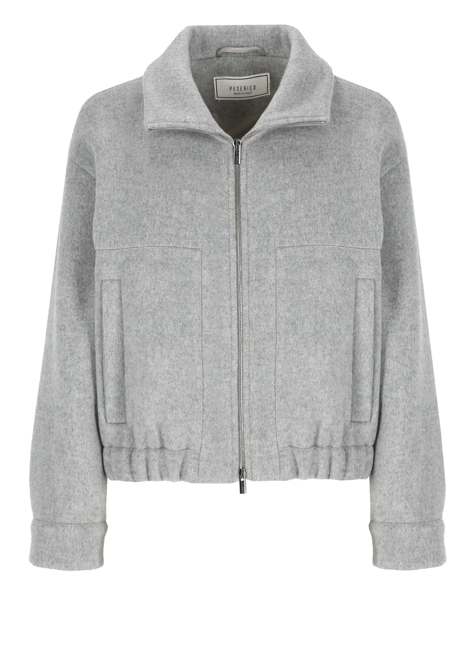 Shop Peserico Wool Jackets In Grey