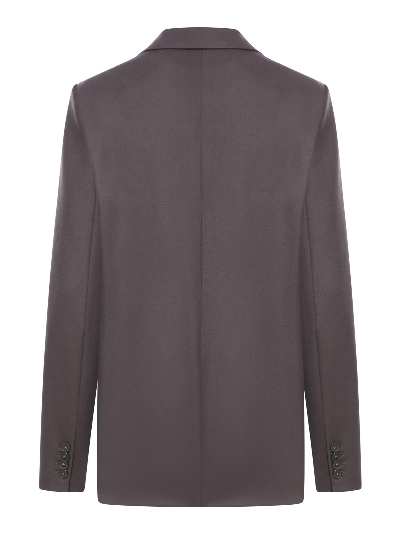 Shop Stella Mccartney Double-breasted Jacket In Dark Chocolate