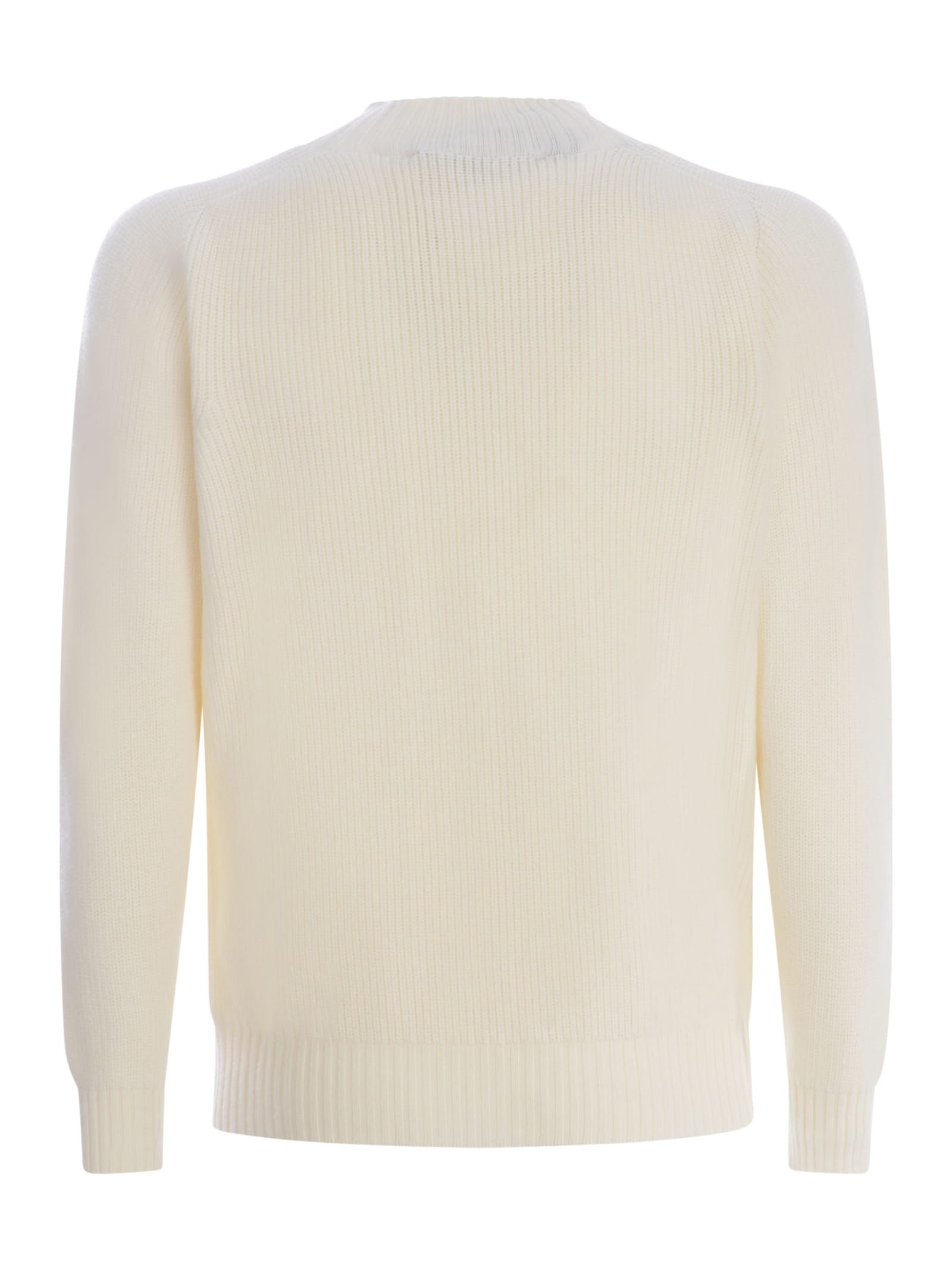 Shop Amaranto Sweater  In Wool In Panna