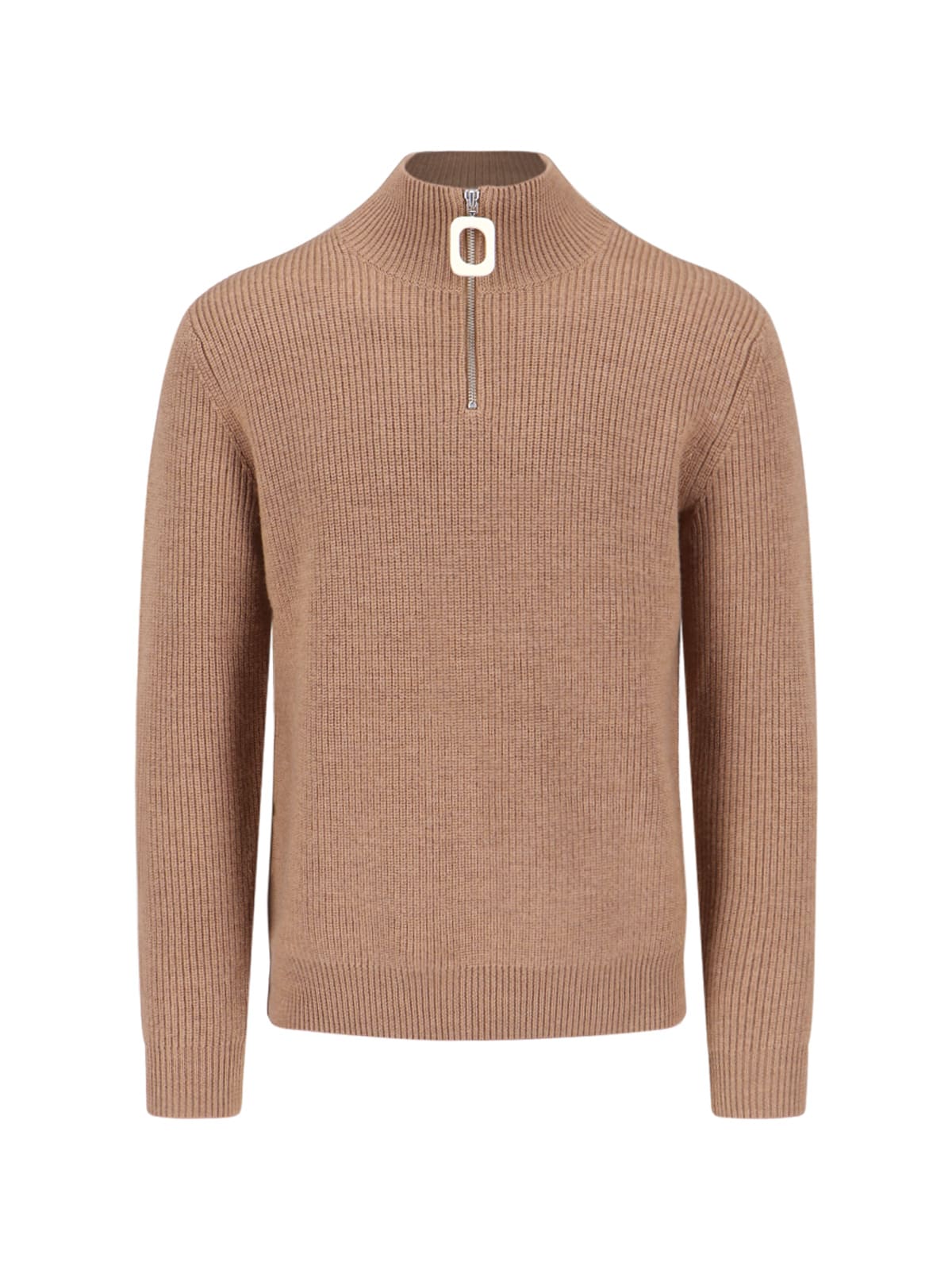 Shop Jw Anderson High Neck Sweater In Brown