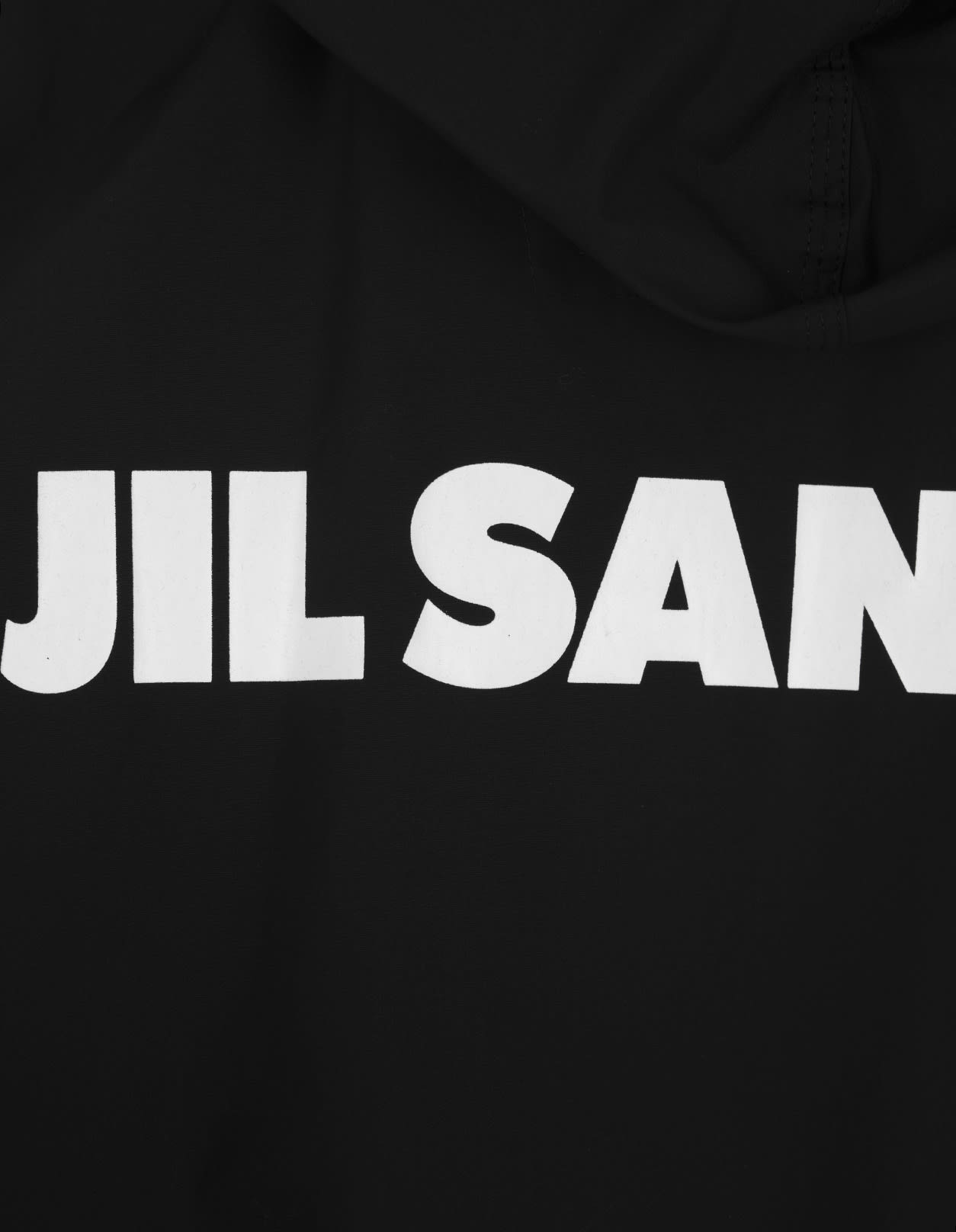 Shop Jil Sander Black Oversized Midi Parka