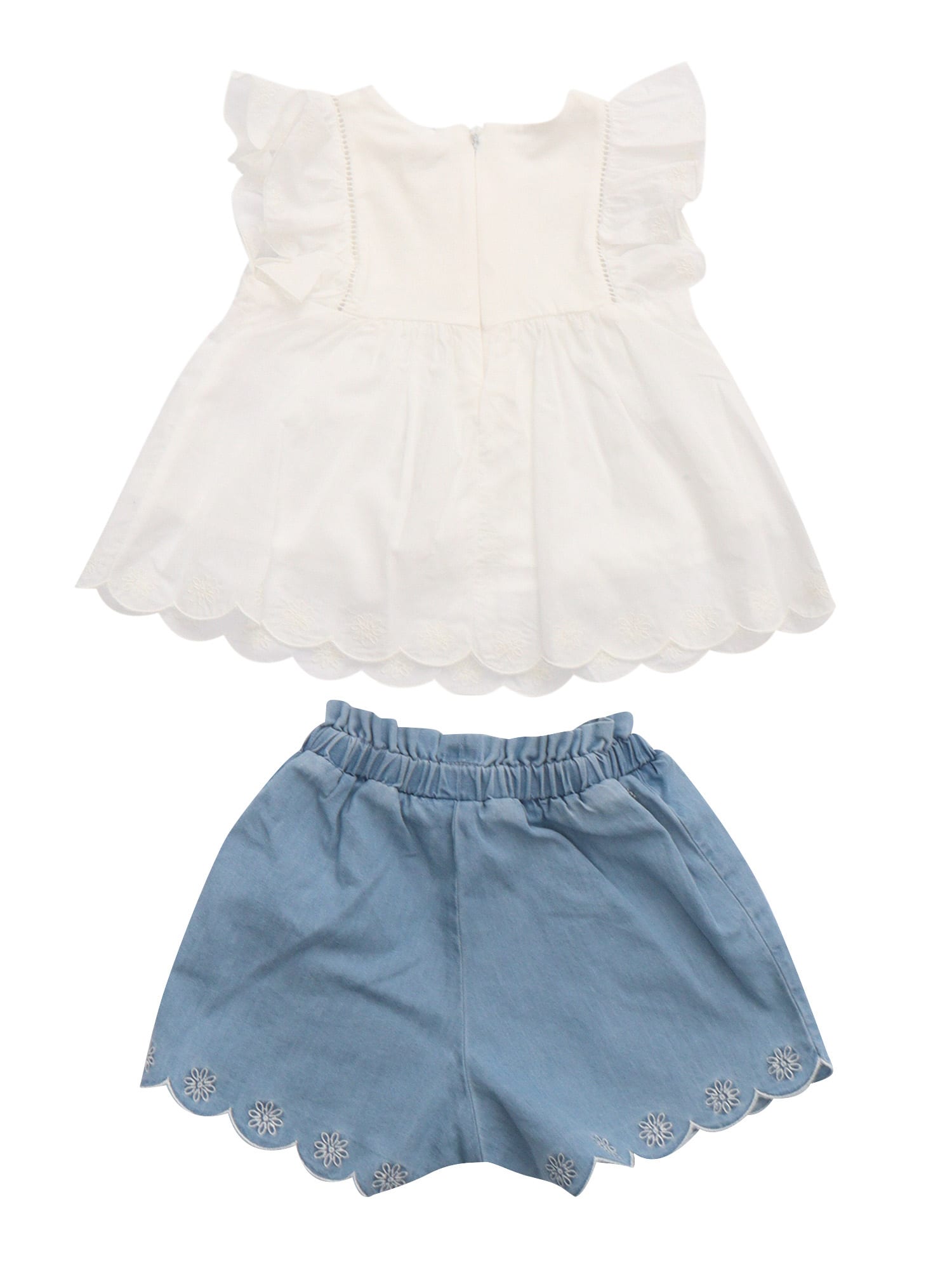 Chloé Shorts+shirt In White