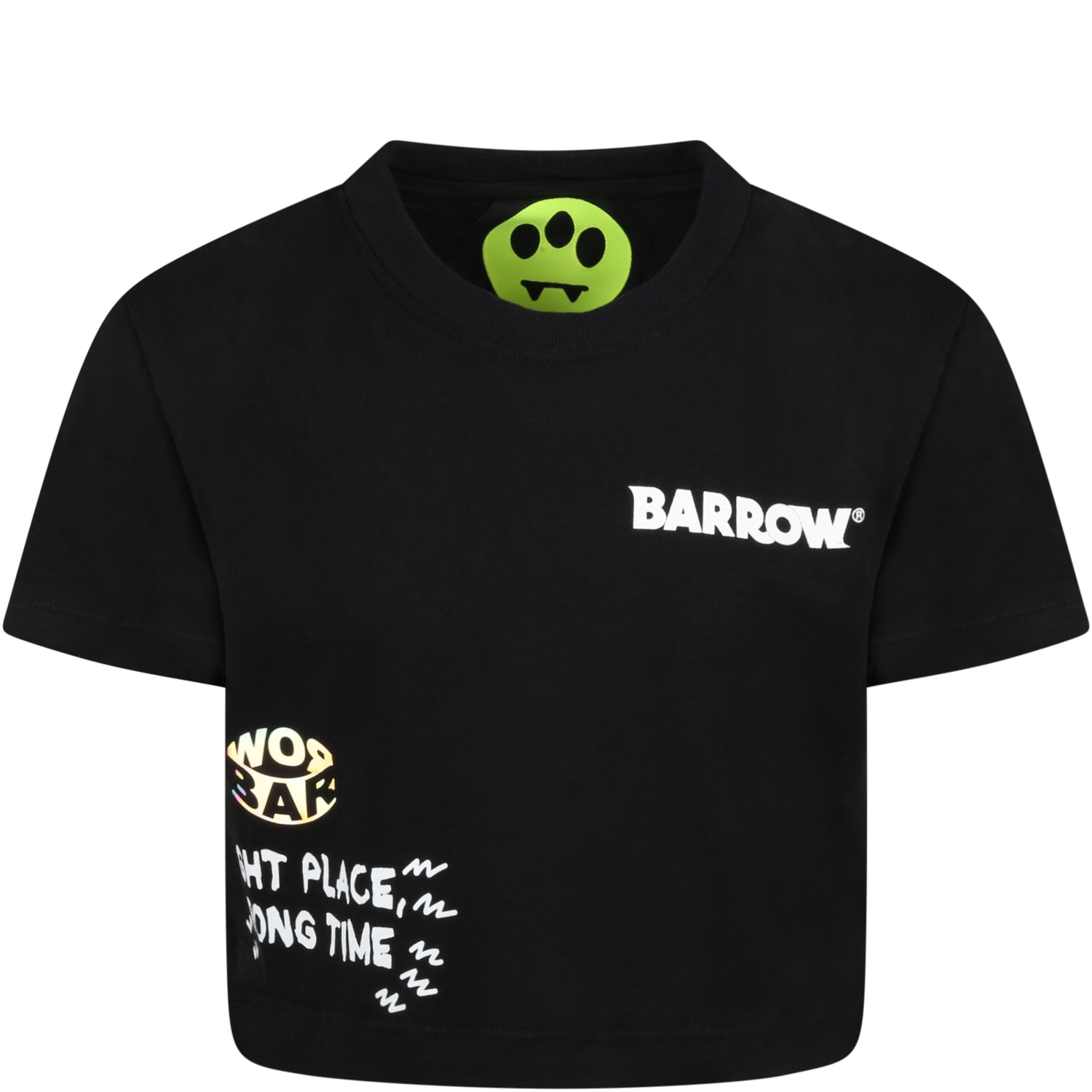 Barrow Black T-shirt For Girl With Logo