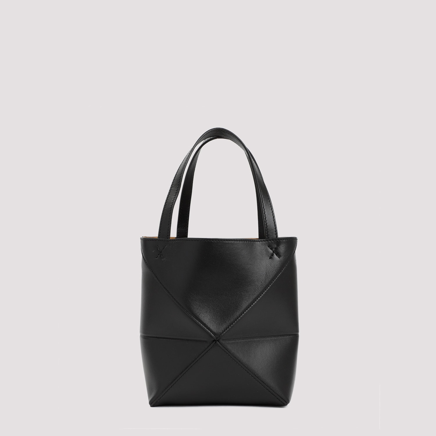 Loewe Mini Puzzle Fold Tote Bag In Black