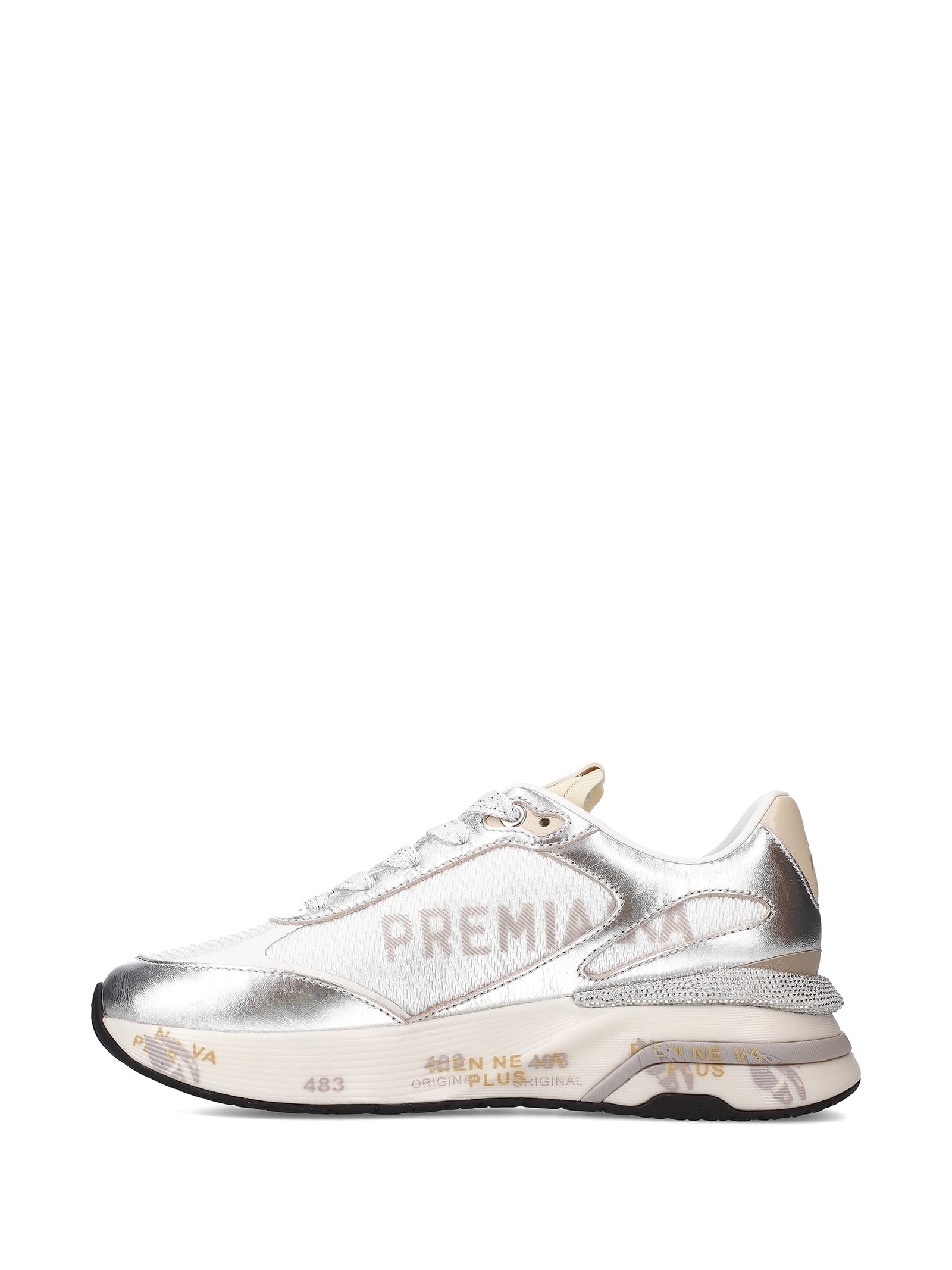 Shop Premiata Sneaker Moerund 6933 White Silver In Bianco Argento