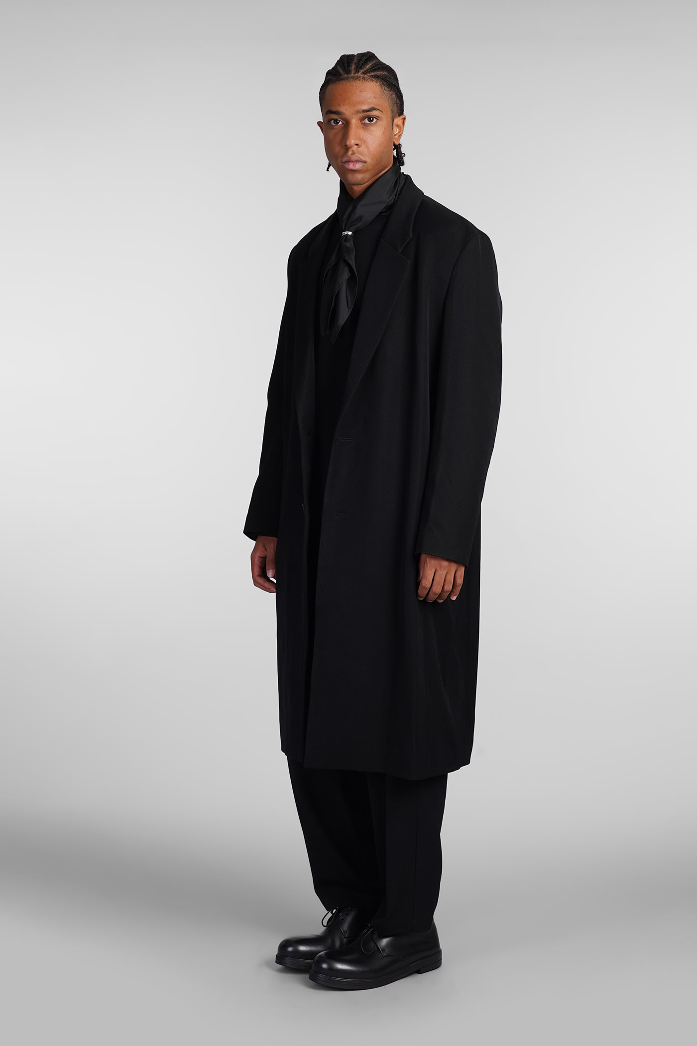 Shop Attachment Coat In Black Wool