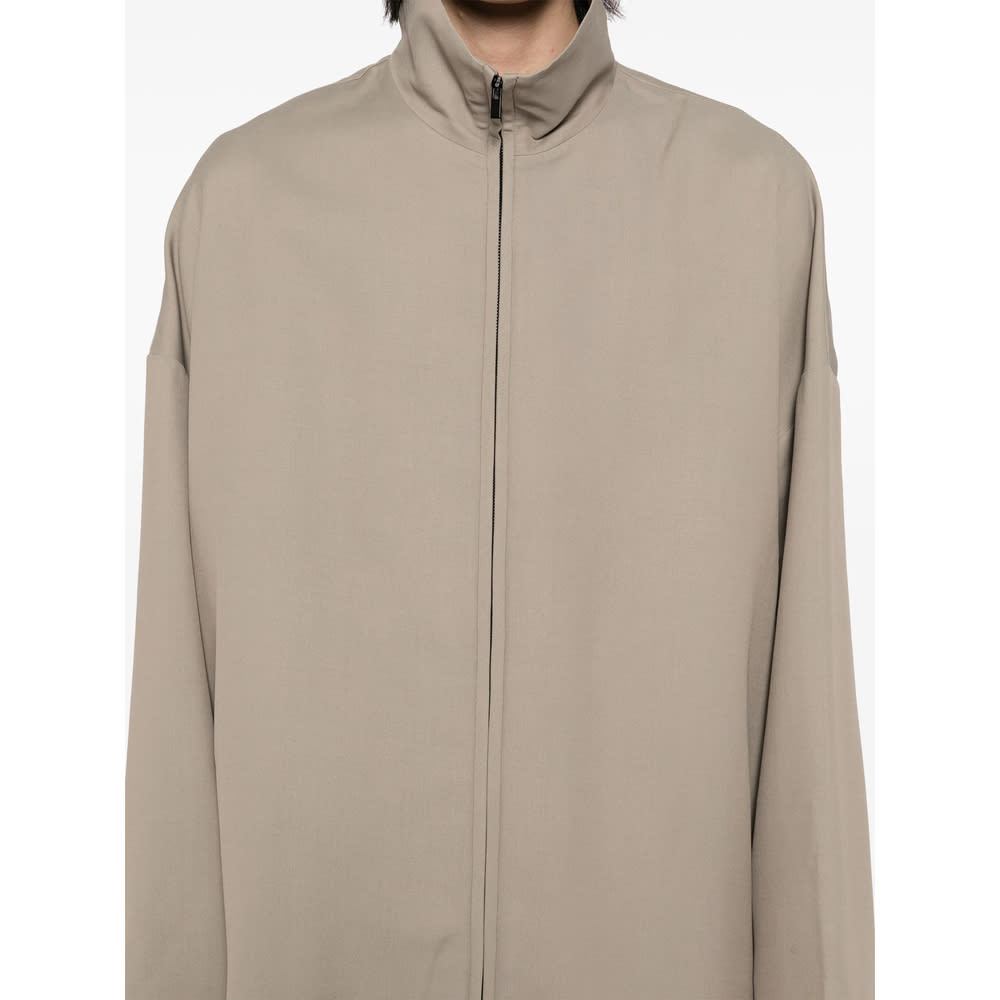 Fear Of God Virgin Wool-blend High-neck Jacket In Neutral