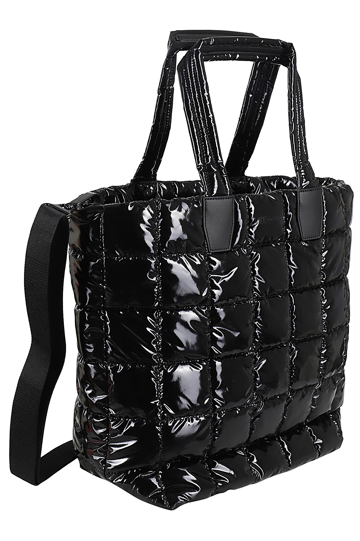 Veecollective Porter Shopper In Black Vinyl Blk