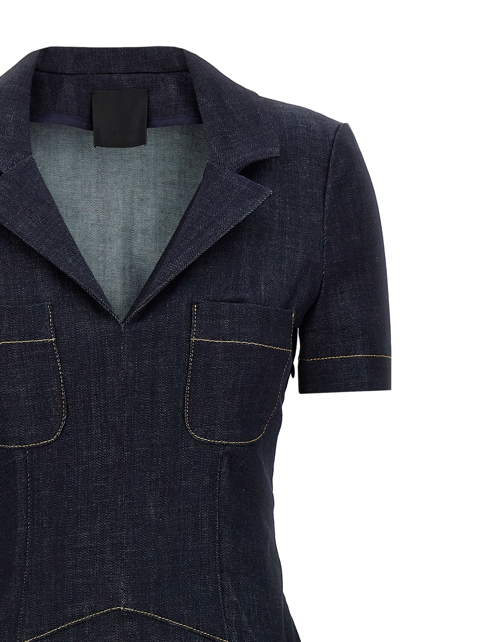 Givenchy Dress In Denim With 4g Emblem In Blue