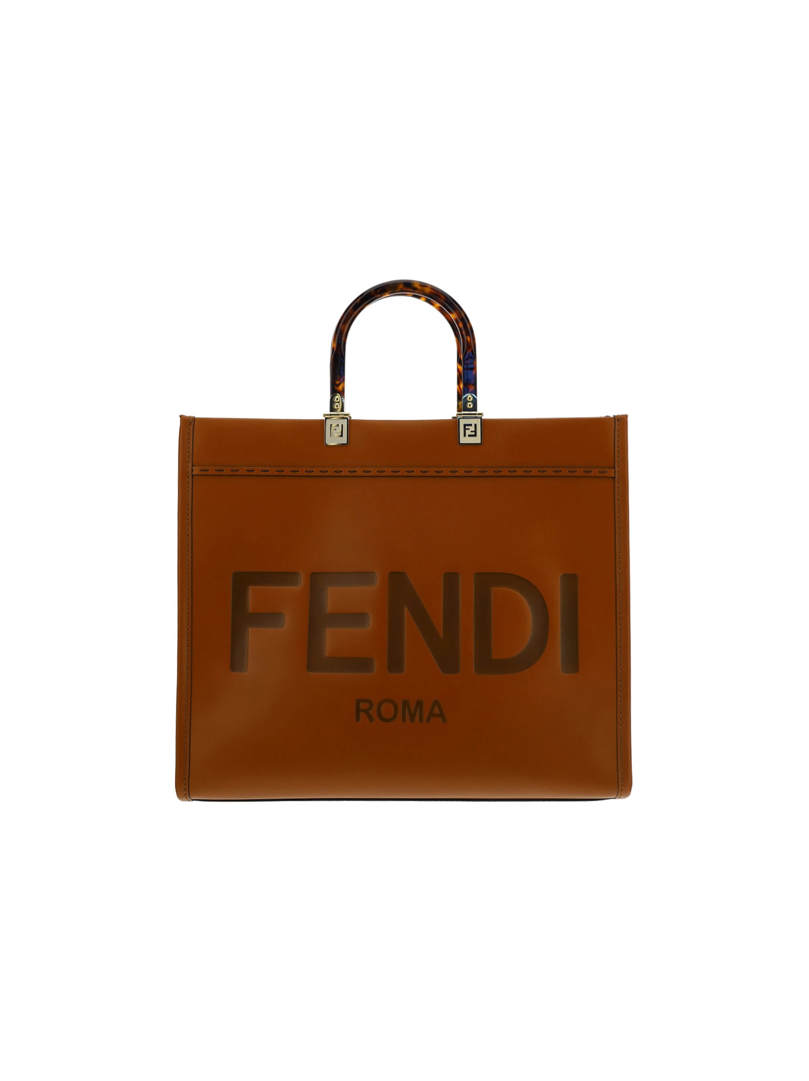 Fendi Sunshine Tote Bag In Brown