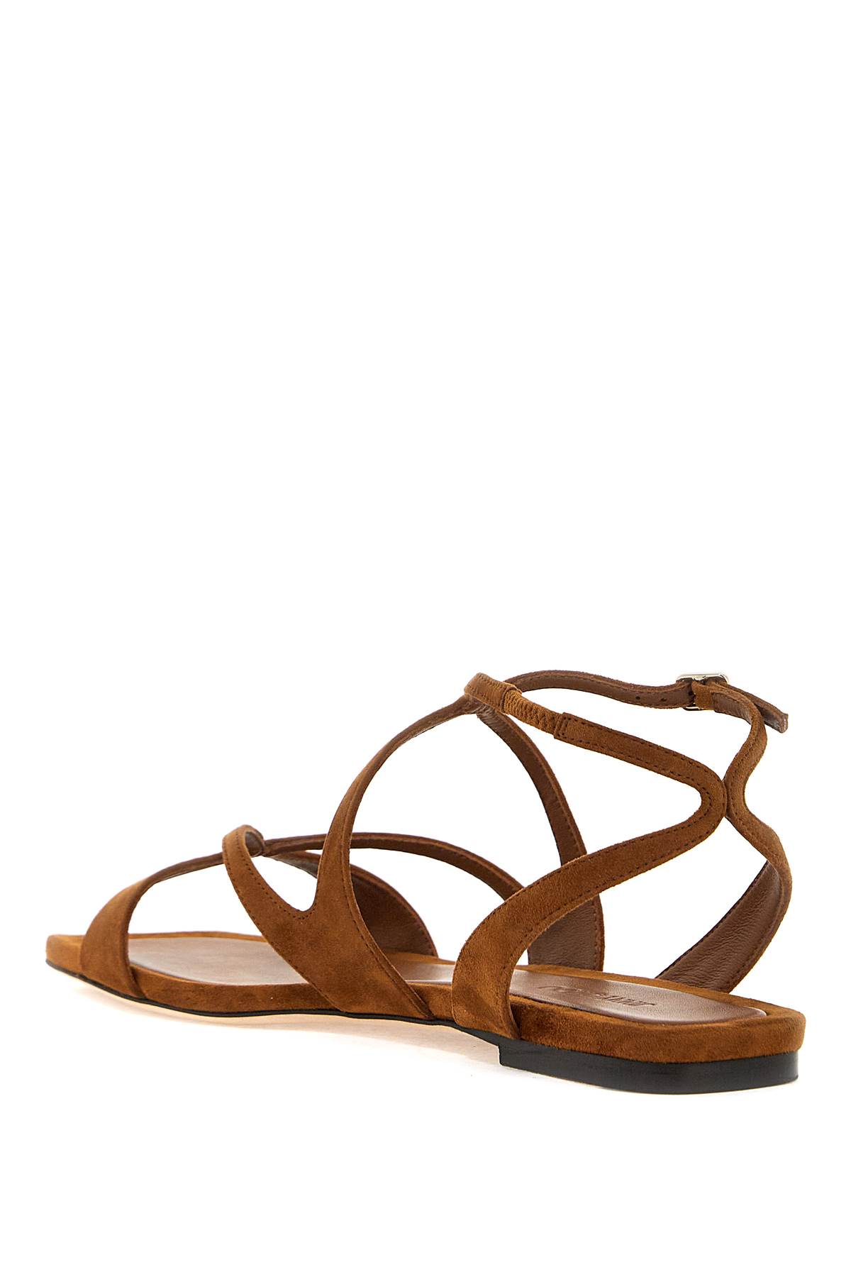 Shop Jimmy Choo Ayla Flat Suede Leather Sandals In Tan (brown)