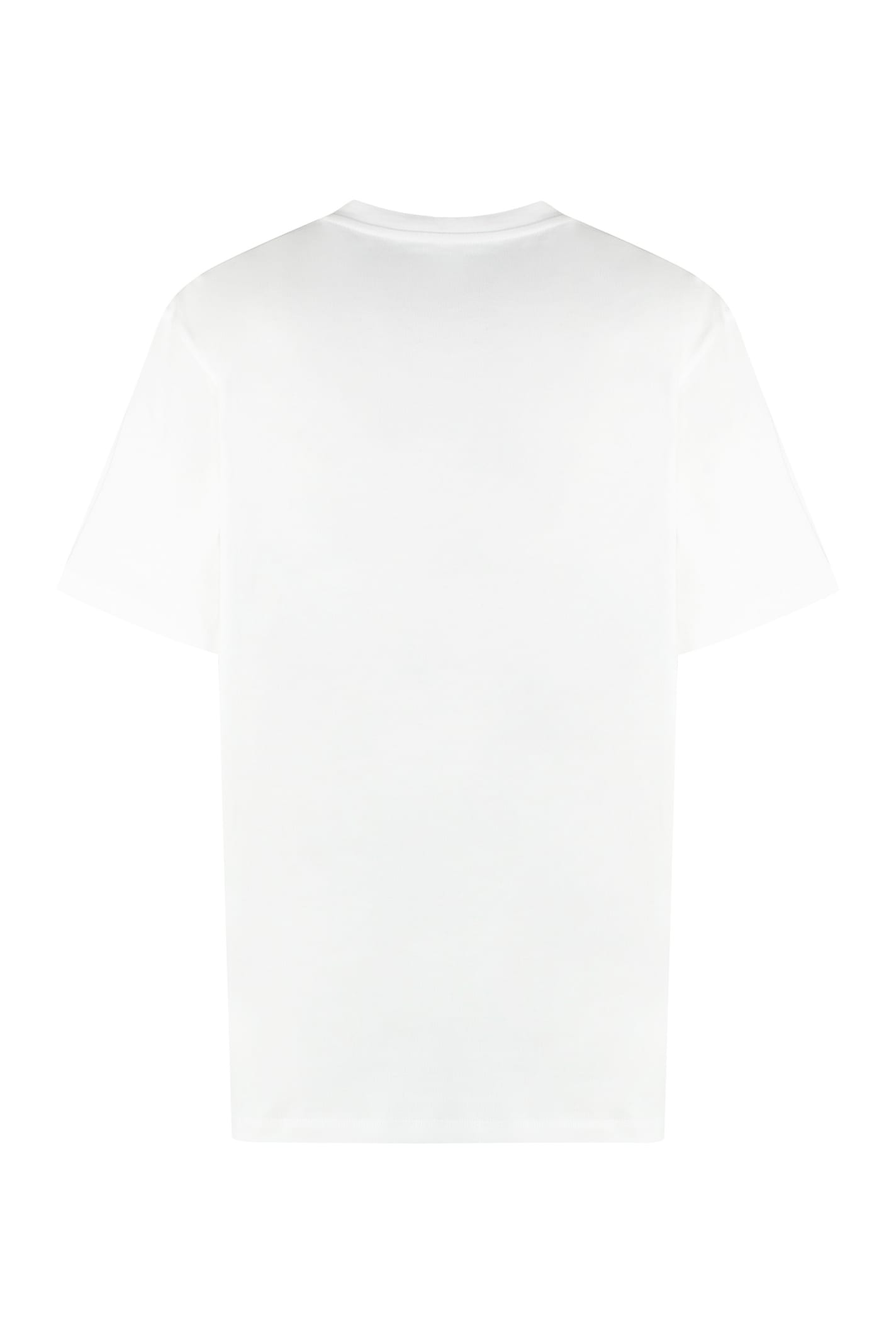 Shop Stella Mccartney Cotton Crew-neck T-shirt In White