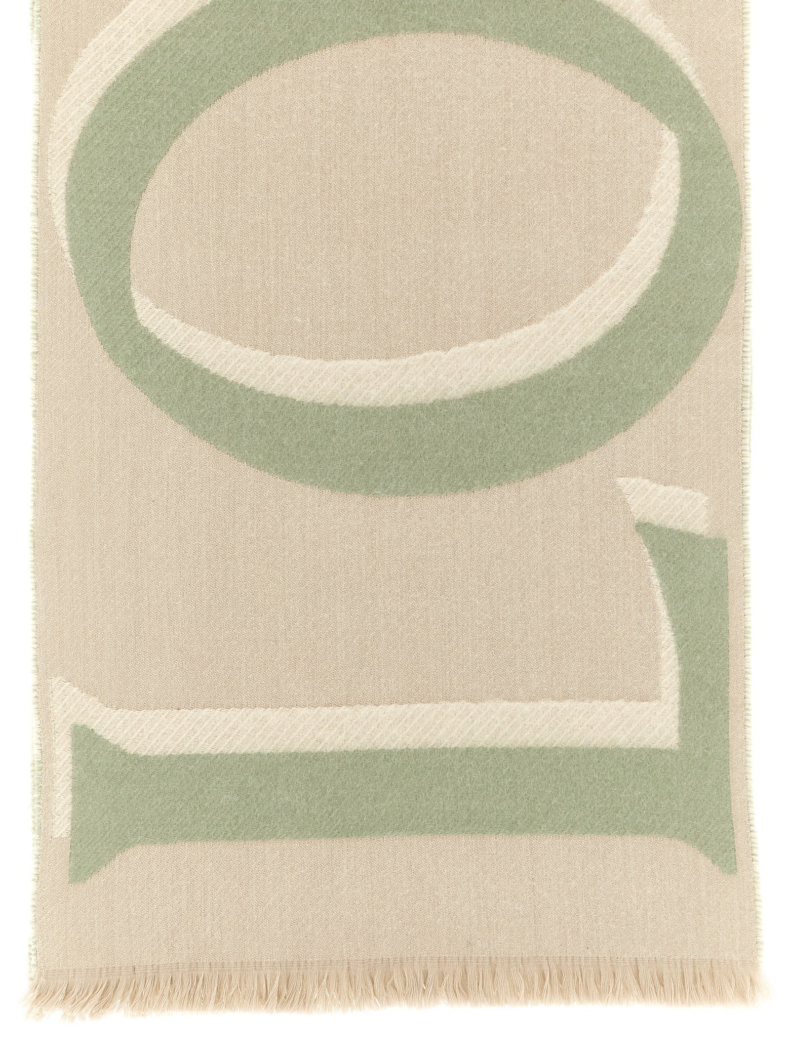 Loewe Double-sided Scarf Scarves And Foulards Multicolor In Green