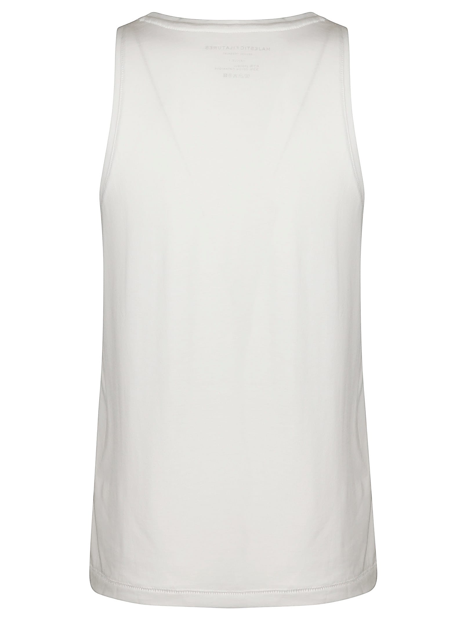 Majestic Round-neck Tank Top In White