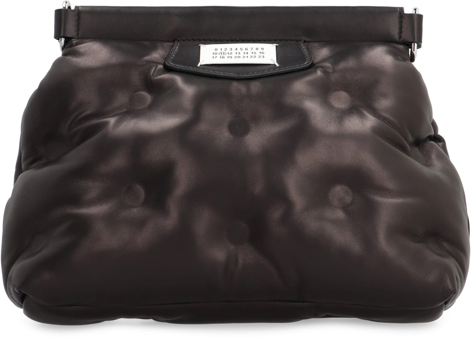 Shop Maison Margiela Glam Slam Leather Bag In Black