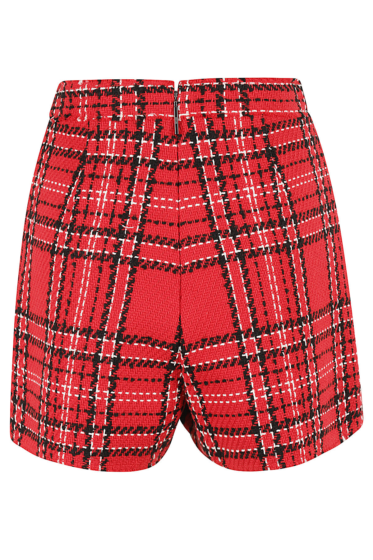 Msgm Tartan Cotton Blend Tweed Skort
