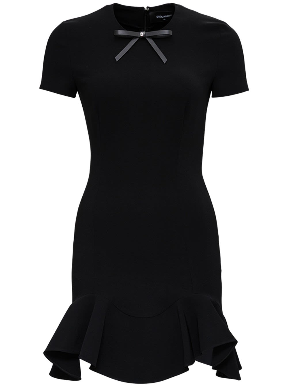 Dsquared2 Short Asymmetrical Black Dress
