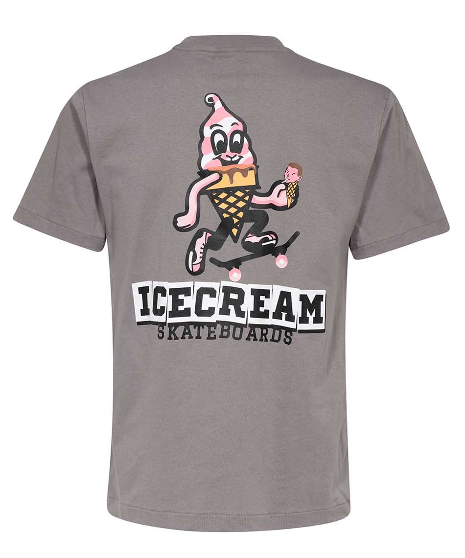 Shop Icecream Printed Cotton T-shirt In Grey