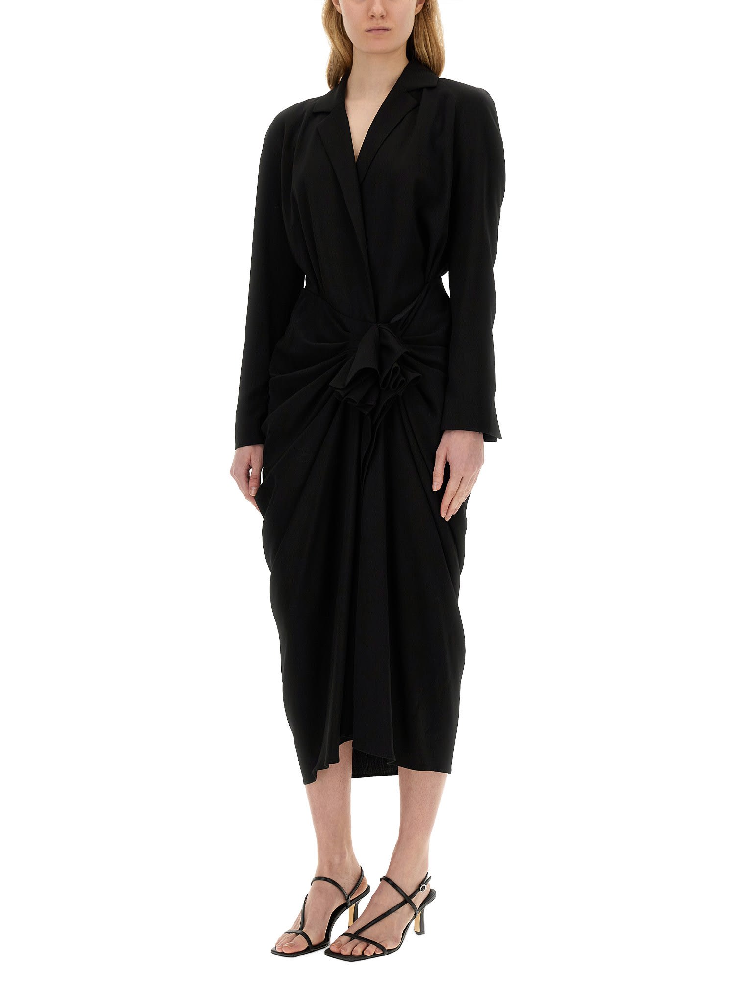 Shop Dries Van Noten Midi Dress In Black