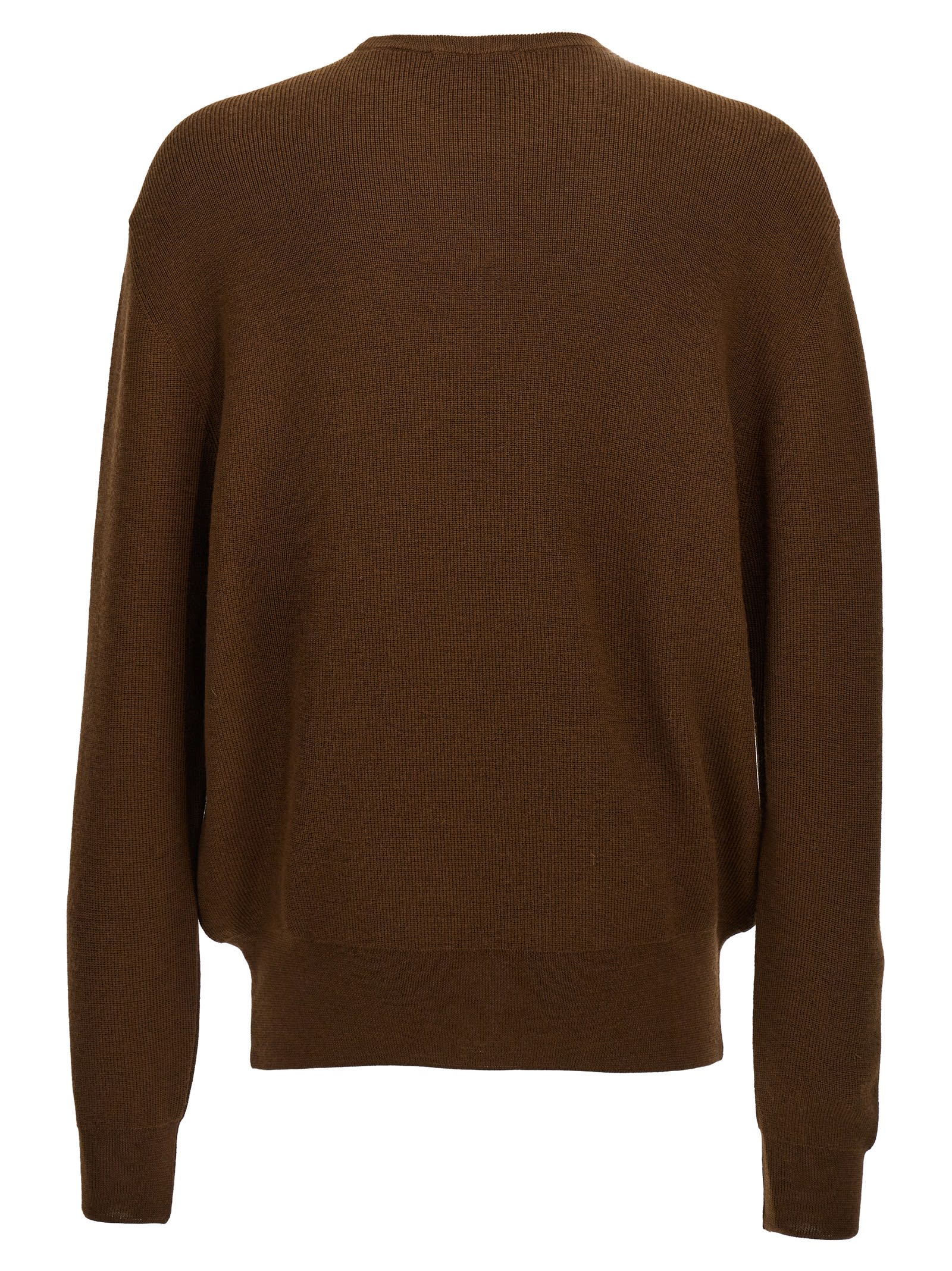 Shop Lemaire Crewneck Sweater In Brown