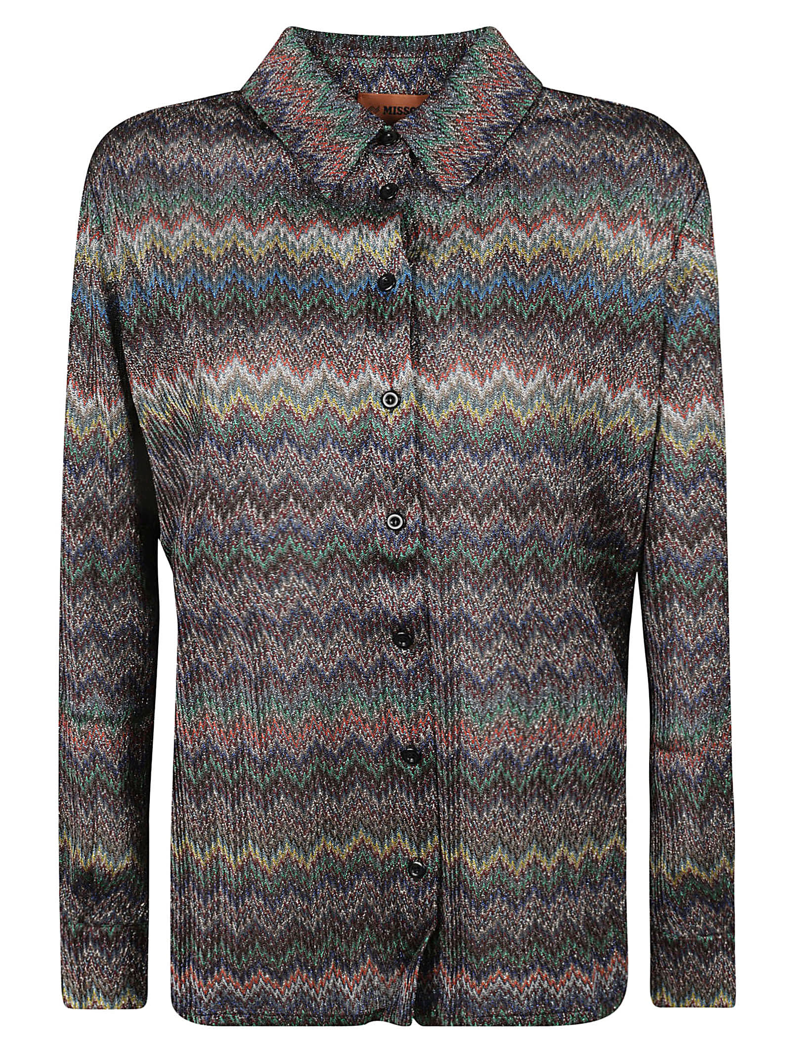 Shop Missoni Zigzag Buttoned Shirt In Multicolor
