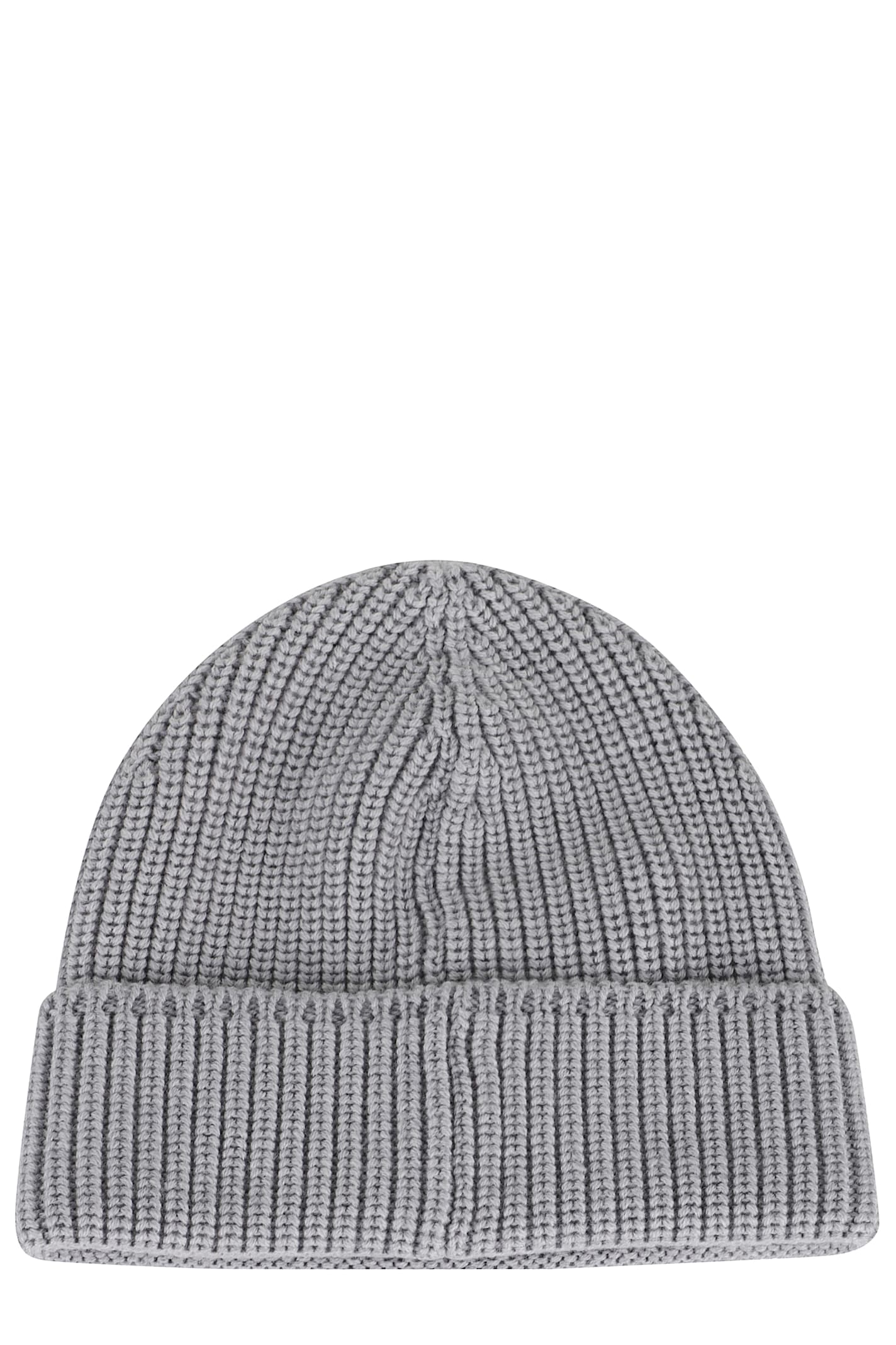 Canada Goose Ribbed Wool Toque Hat With Folded Cuff In Gray