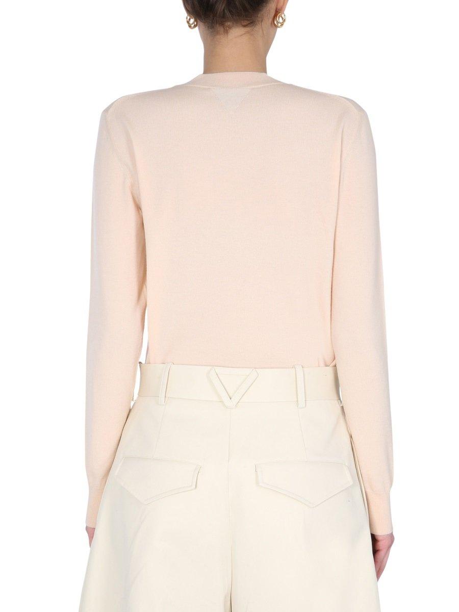 Shop Bottega Veneta Crewneck Knit Jumper In Pink