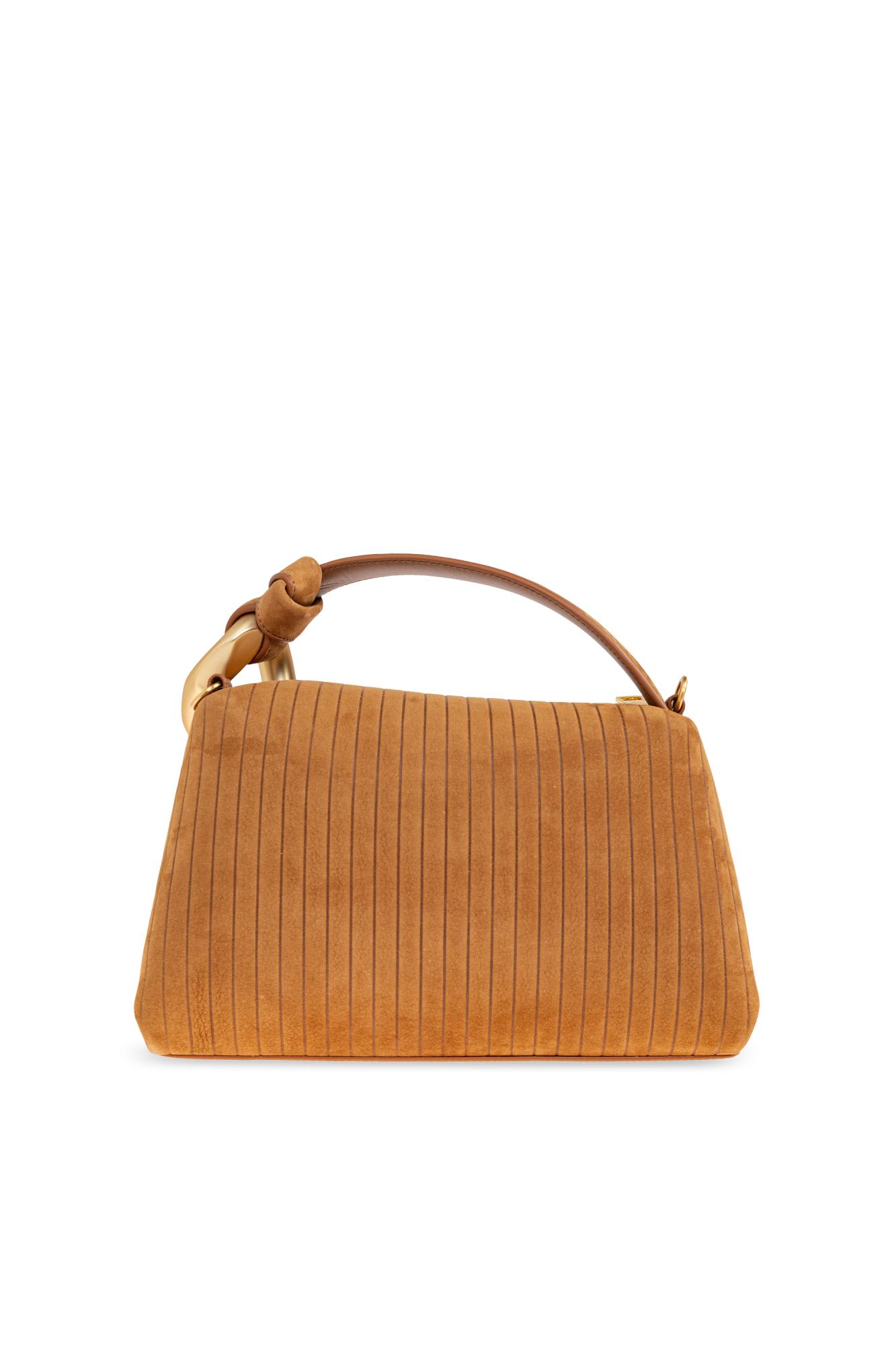 Jw Anderson Pleated Cross-body Bag Gold-tone Hardware In Brown