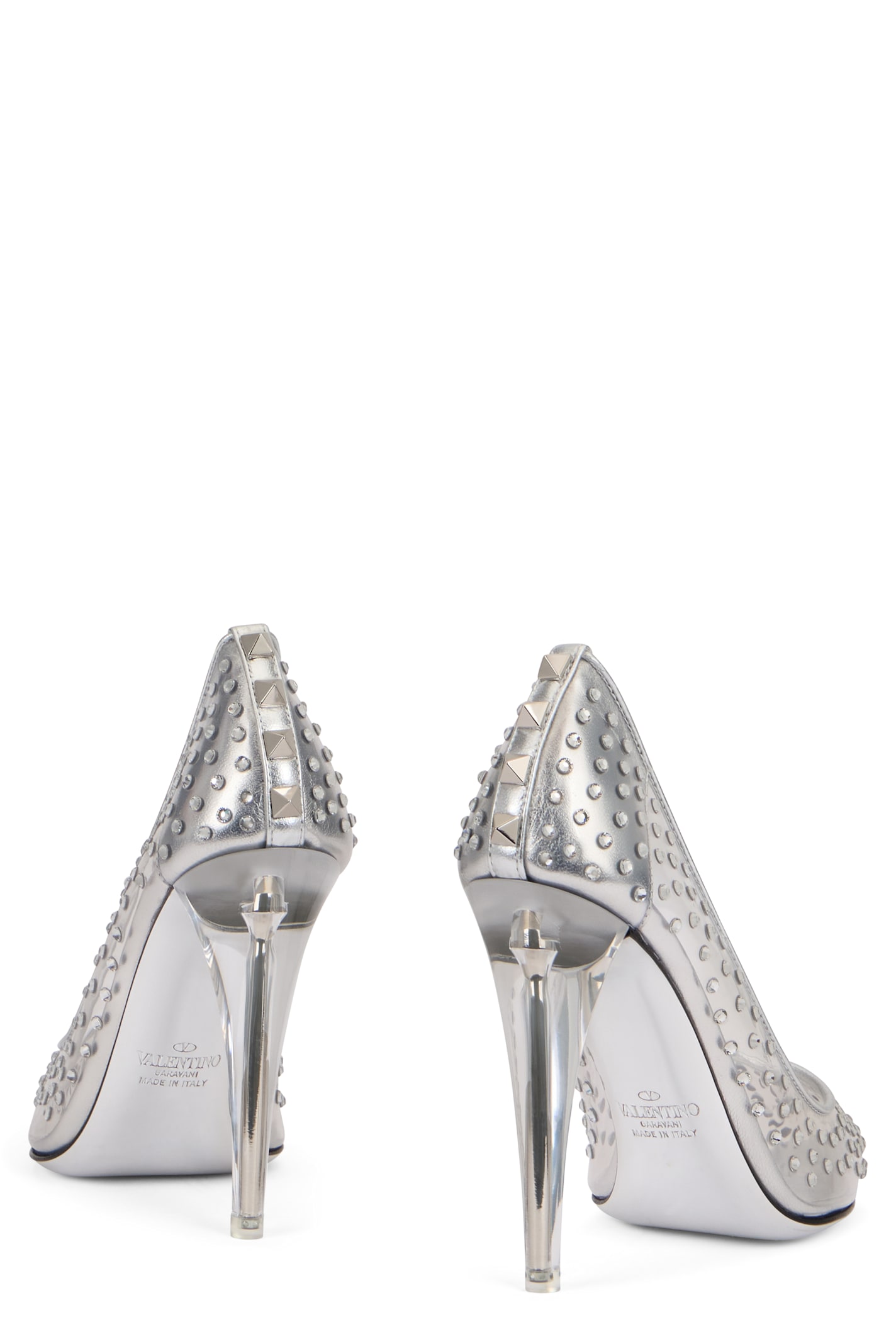 Valentino Garavani Pumps Mit Kristallen In White