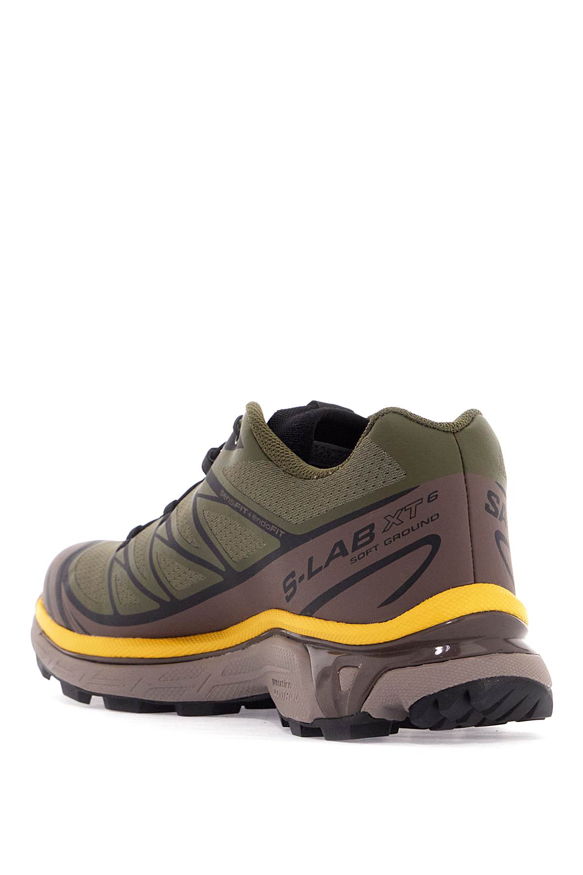 Shop Salomon Xt-6 Sneakers In Olive Night Black Sulphur (green)