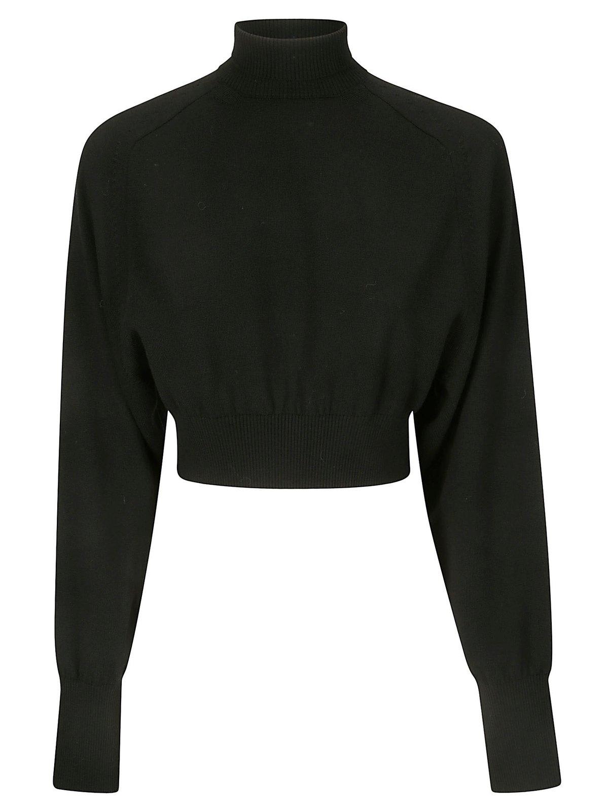 Shop Sportmax High Neck Long-sleeved Jumper In C