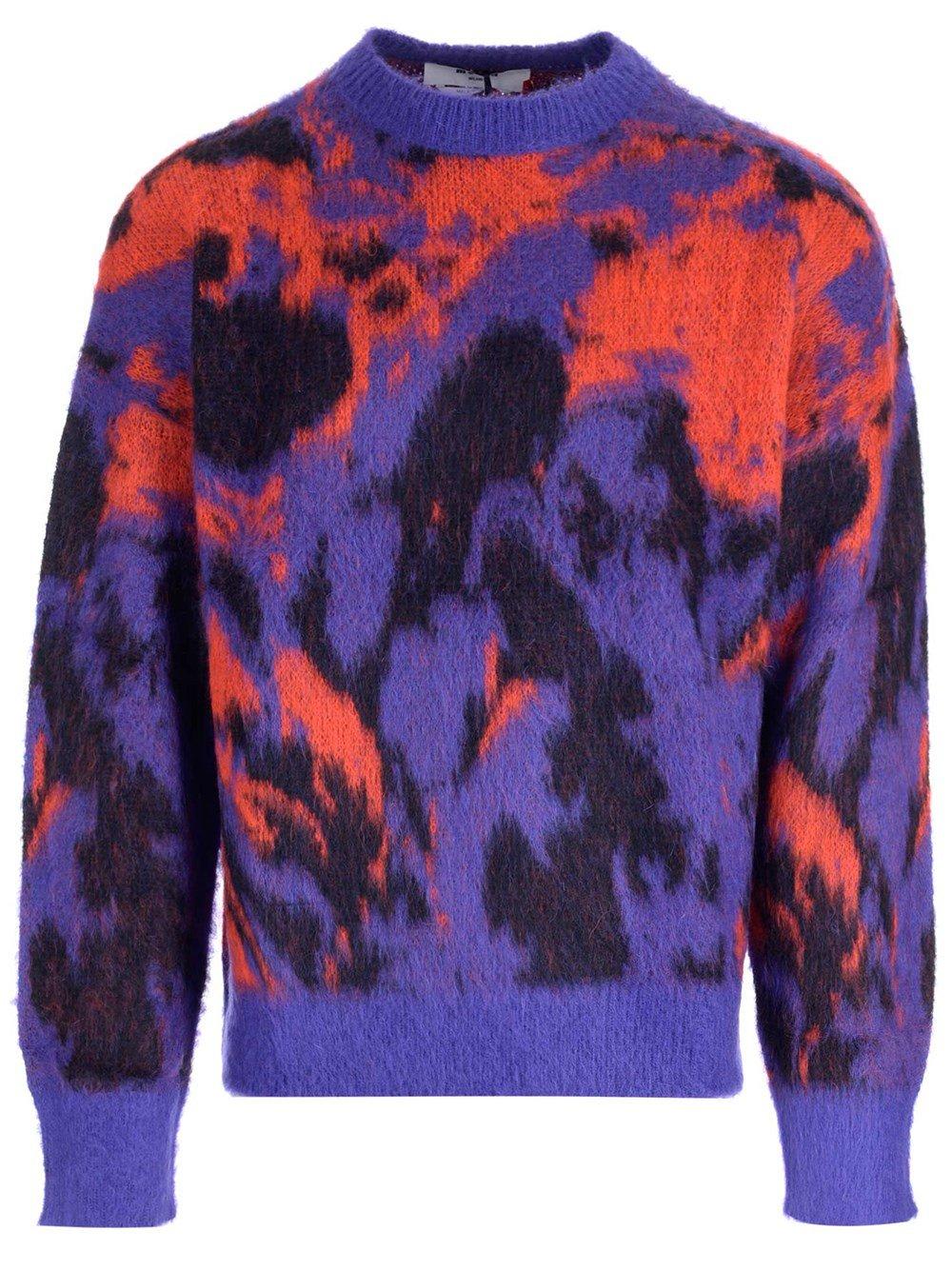 MSGM Abstract Graphic Jacquard Knit Jumper